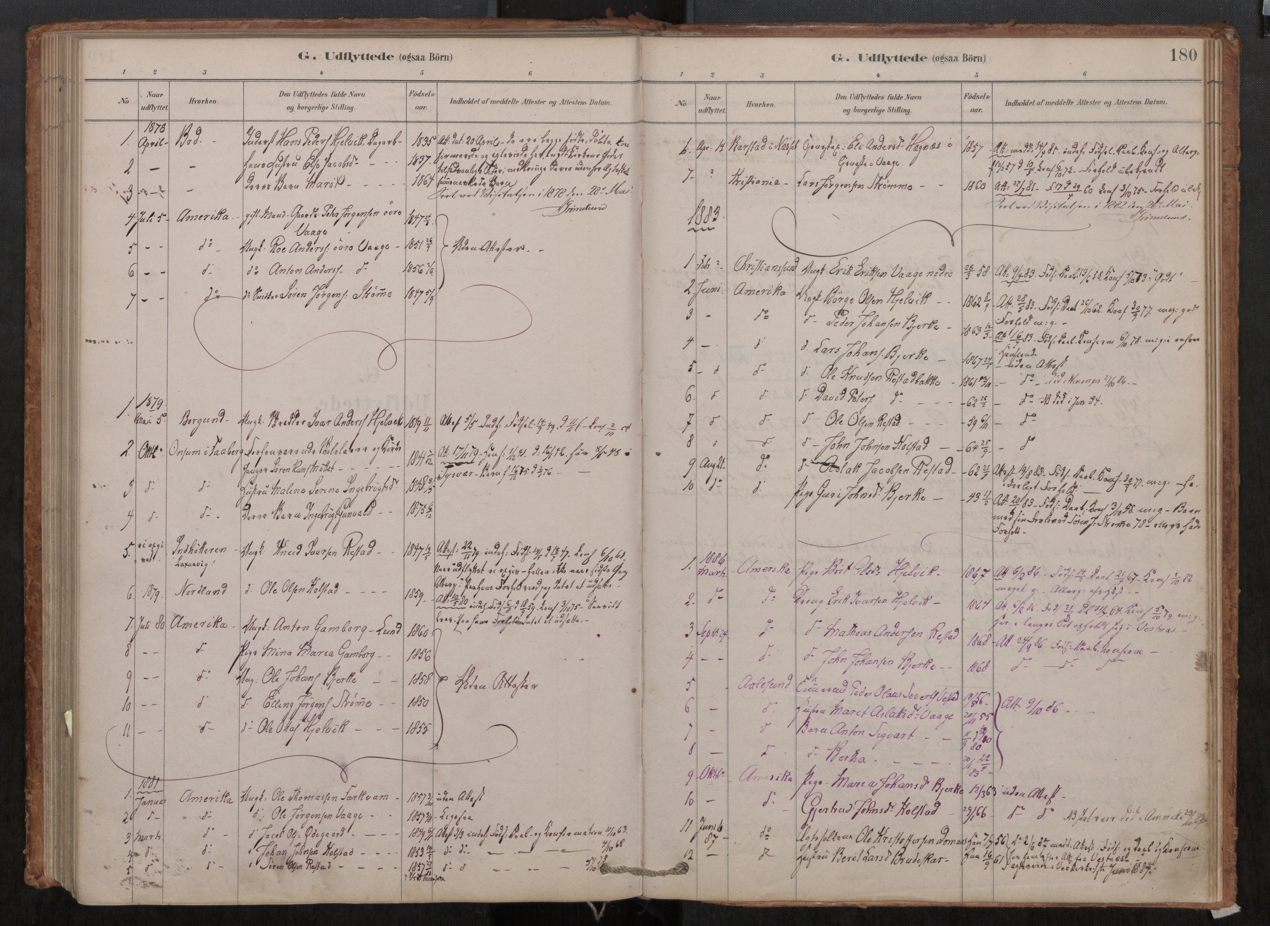 Ministerialprotokoller, klokkerbøker og fødselsregistre - Møre og Romsdal, SAT/A-1454/550/L0621: Parish register (official) no. 550A01, 1878-1915, p. 180