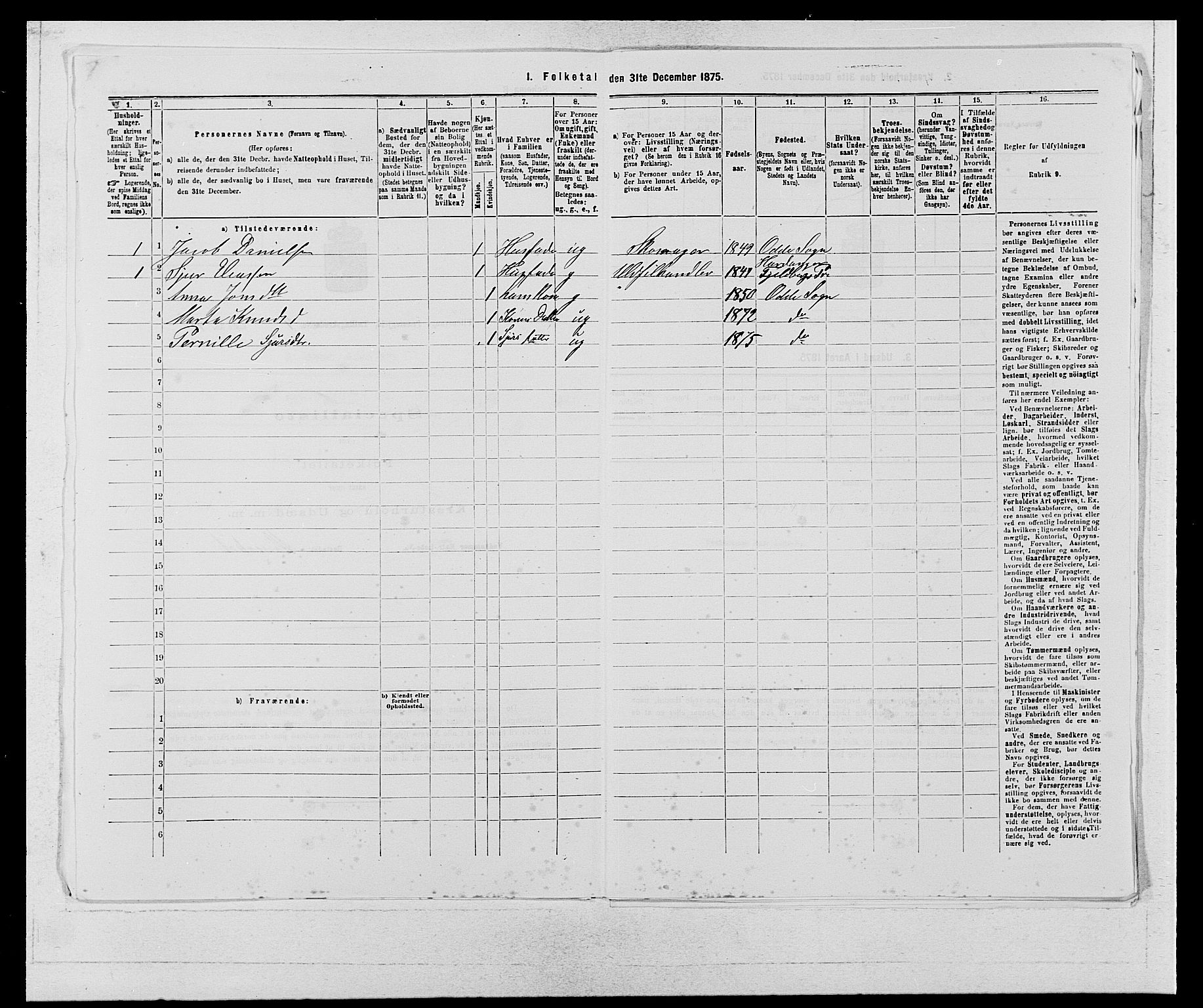 SAB, 1875 census for 1230P Ullensvang, 1875, p. 374