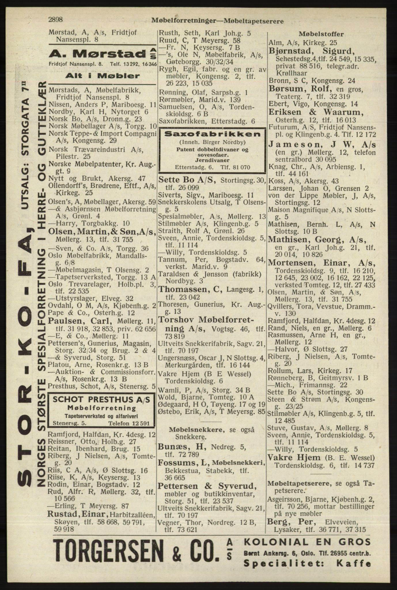 Kristiania/Oslo adressebok, PUBL/-, 1940, p. 2848