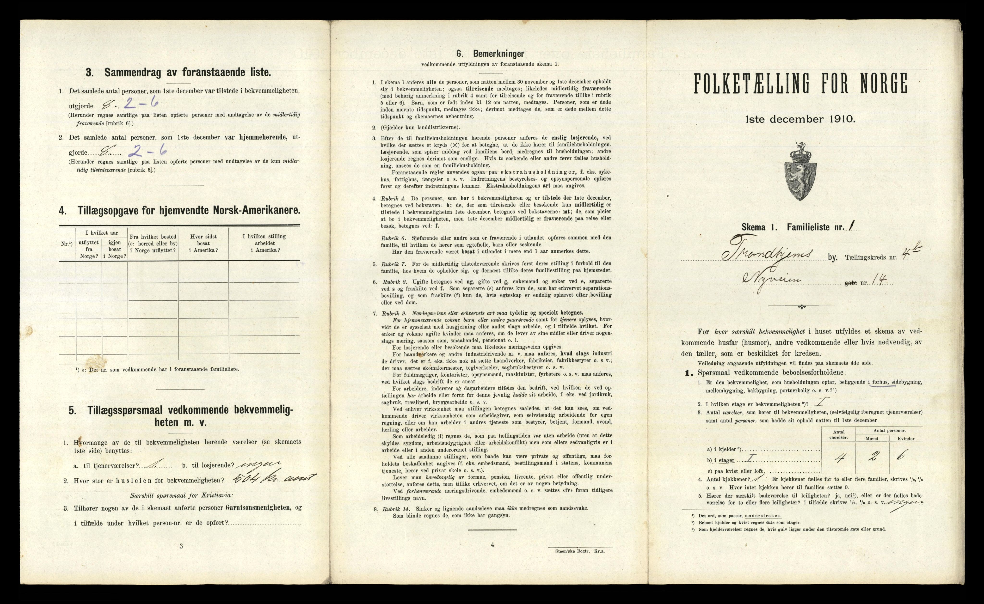 RA, 1910 census for Trondheim, 1910, p. 1069