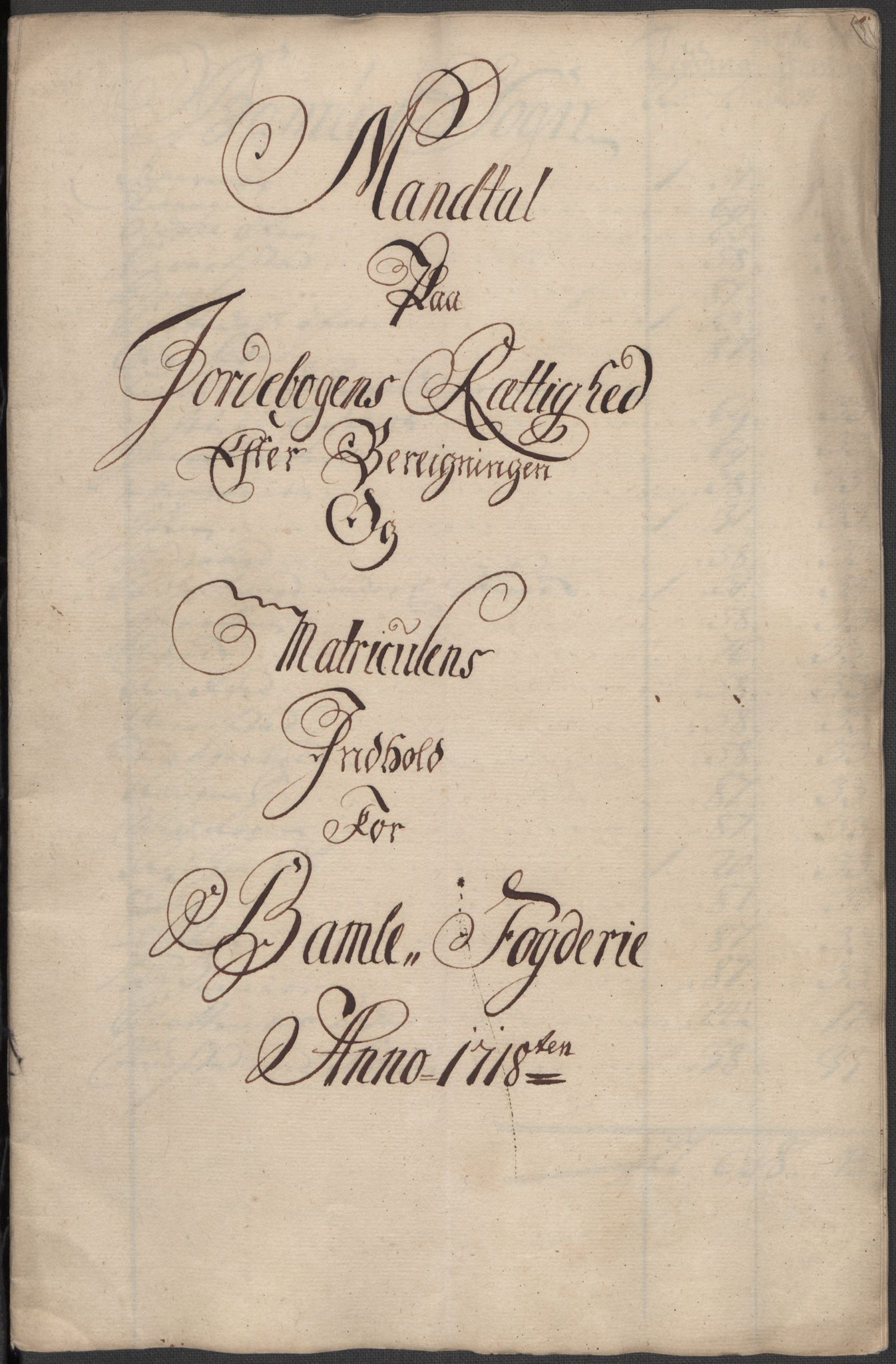 Rentekammeret inntil 1814, Reviderte regnskaper, Fogderegnskap, AV/RA-EA-4092/R36/L2130: Fogderegnskap Øvre og Nedre Telemark og Bamble, 1718, p. 193