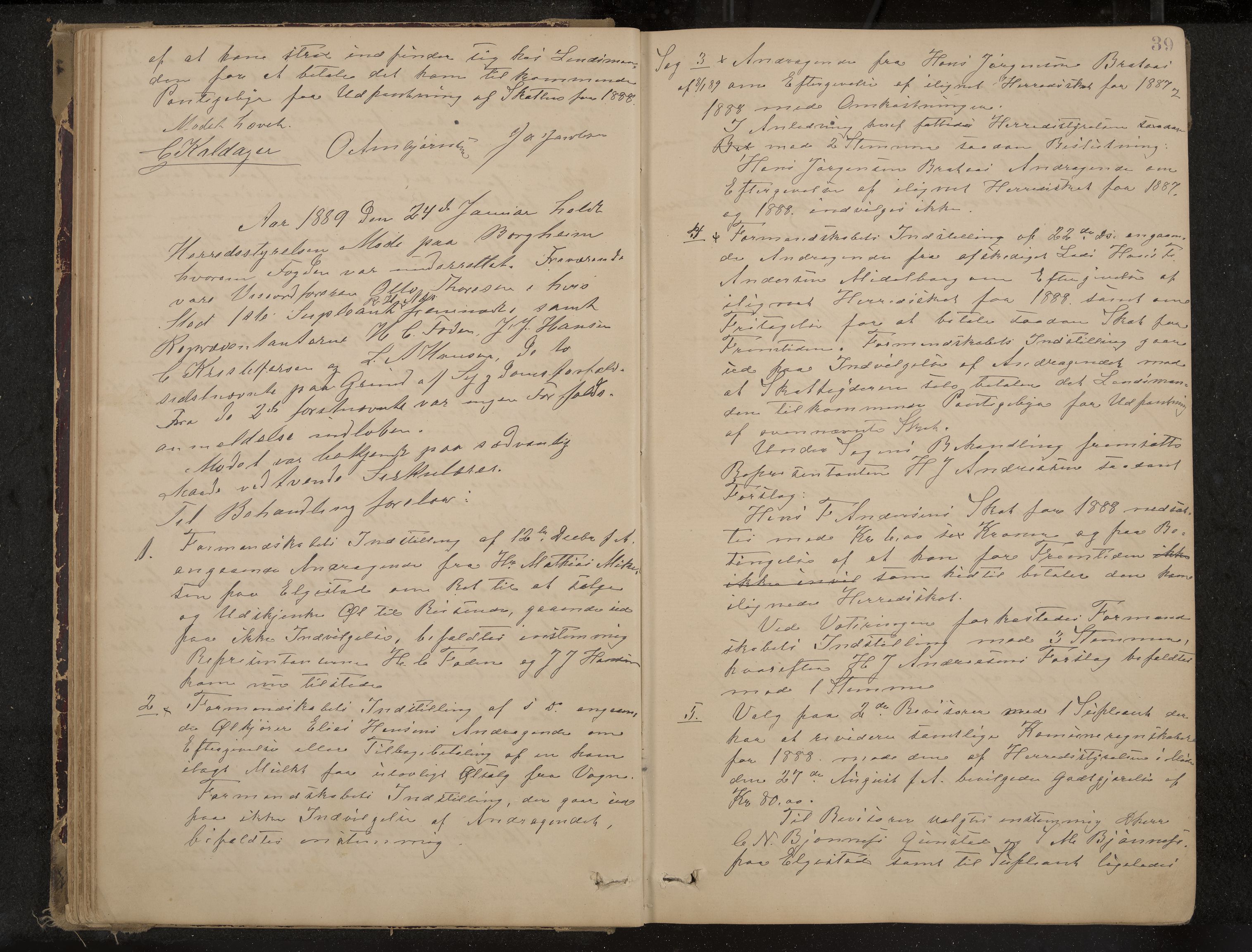 Nøtterøy formannskap og sentraladministrasjon, IKAK/0722021-1/A/Aa/L0004: Møtebok, 1887-1896, p. 39