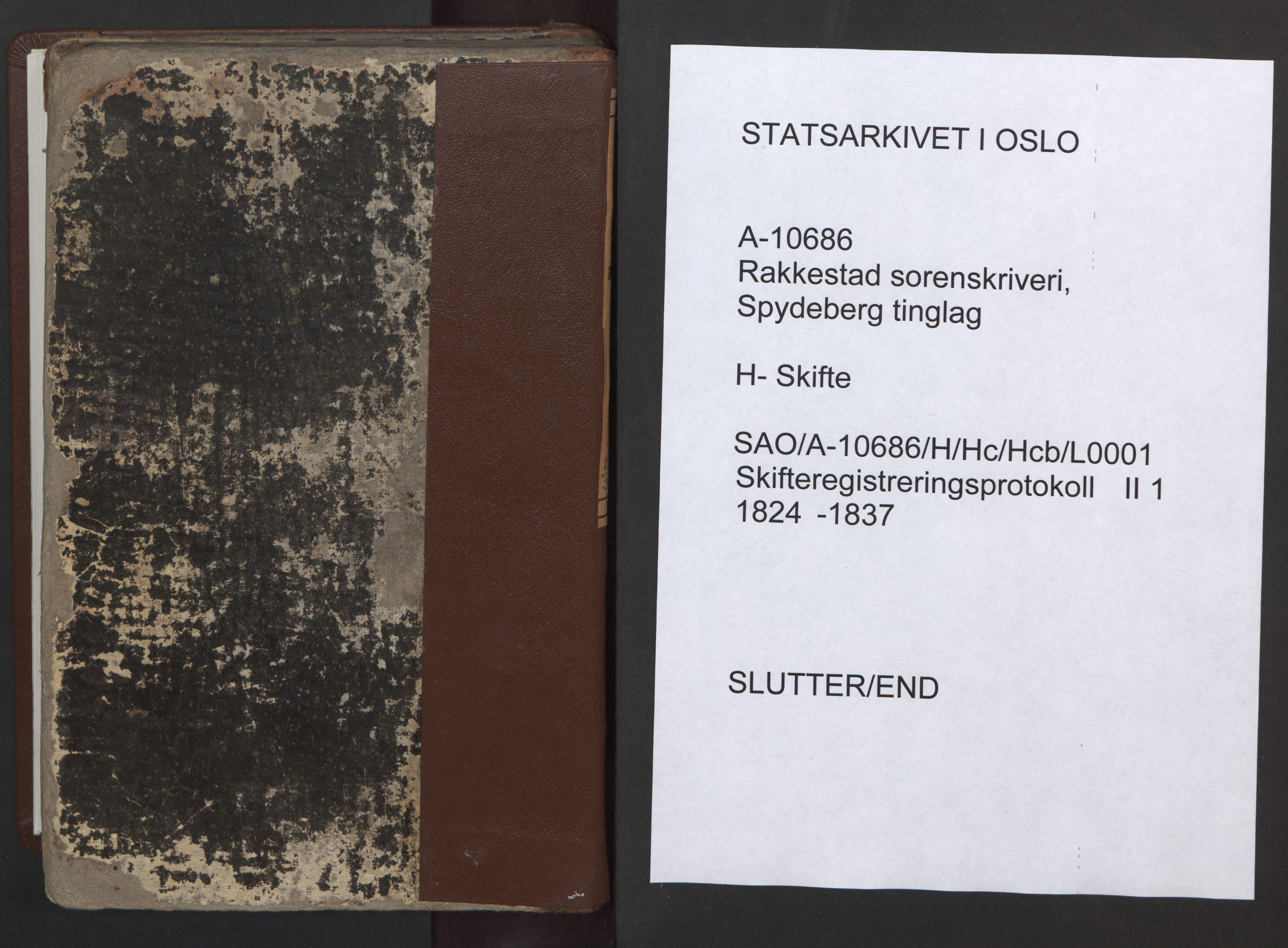 Rakkestad sorenskriveri, SAO/A-10686/H/Hc/Hcb/L0001: Skifteregistreringsprotokoller, 1824-1837