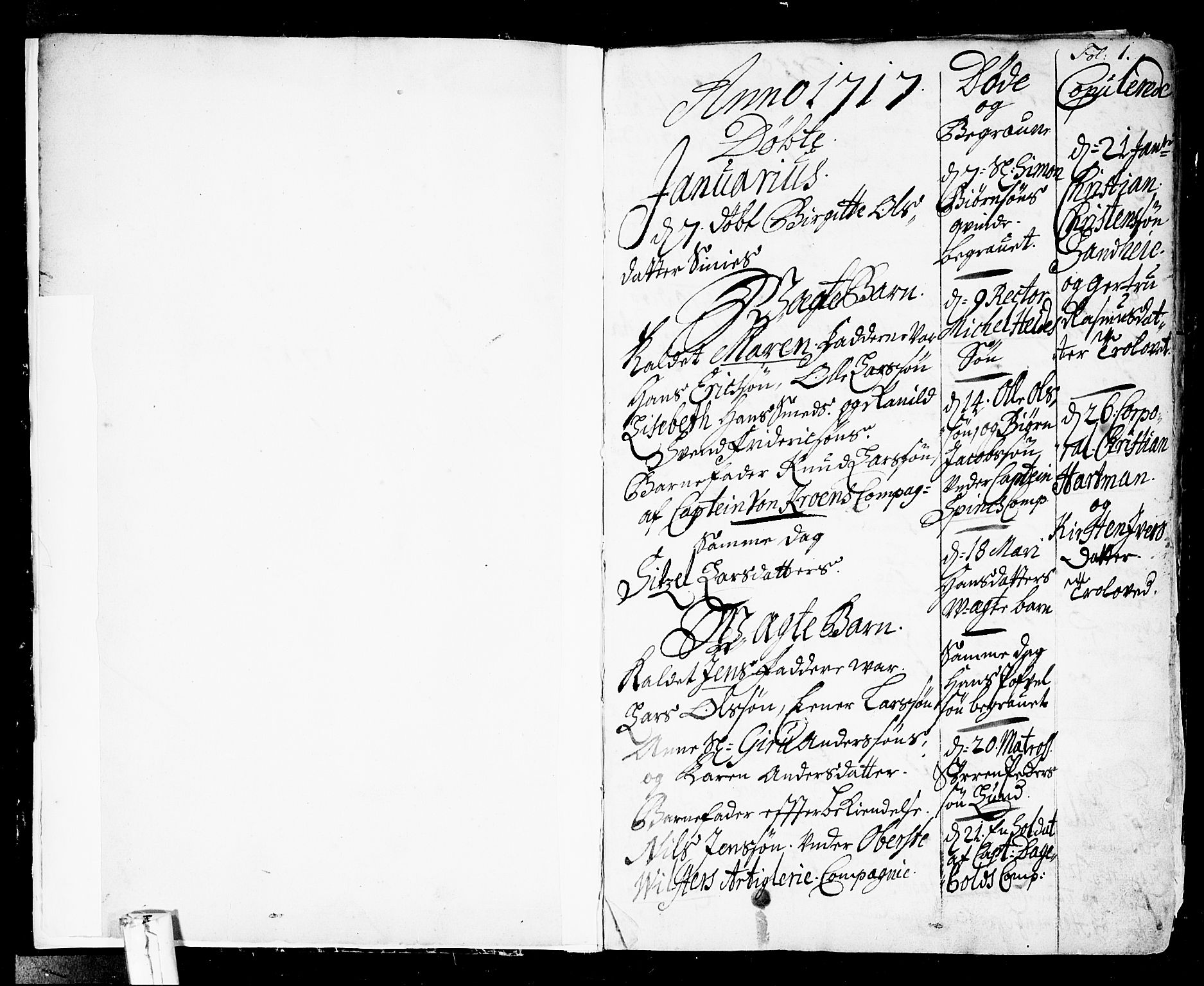 Fredrikstad prestekontor Kirkebøker, SAO/A-11082/F/Fa/L0001: Parish register (official) no. 1, 1717-1731, p. 1