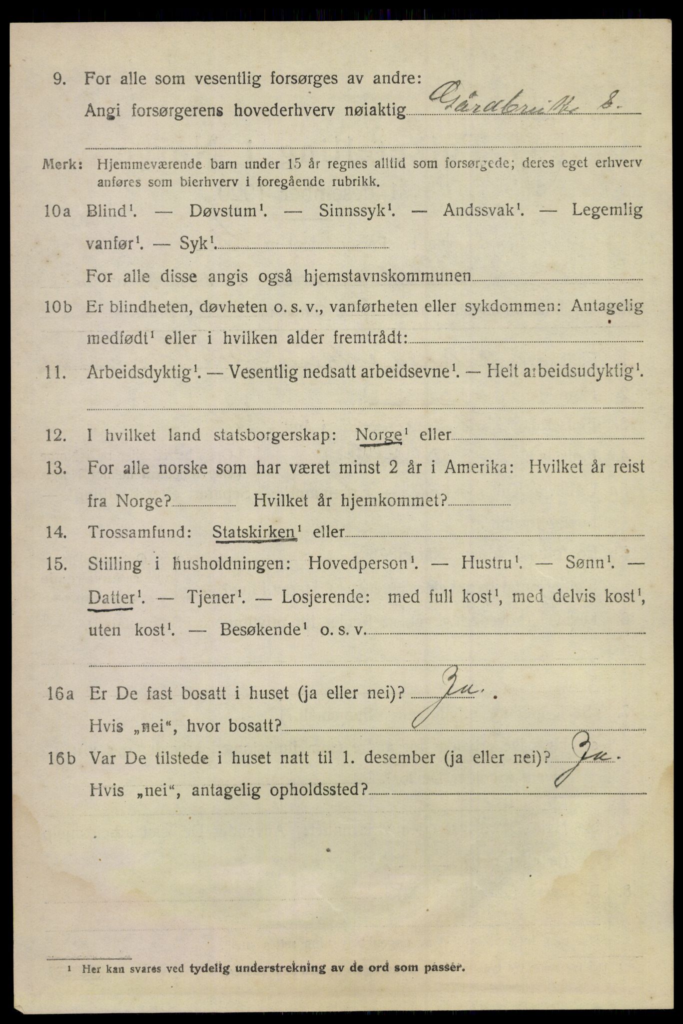 SAKO, 1920 census for Flesberg, 1920, p. 1662