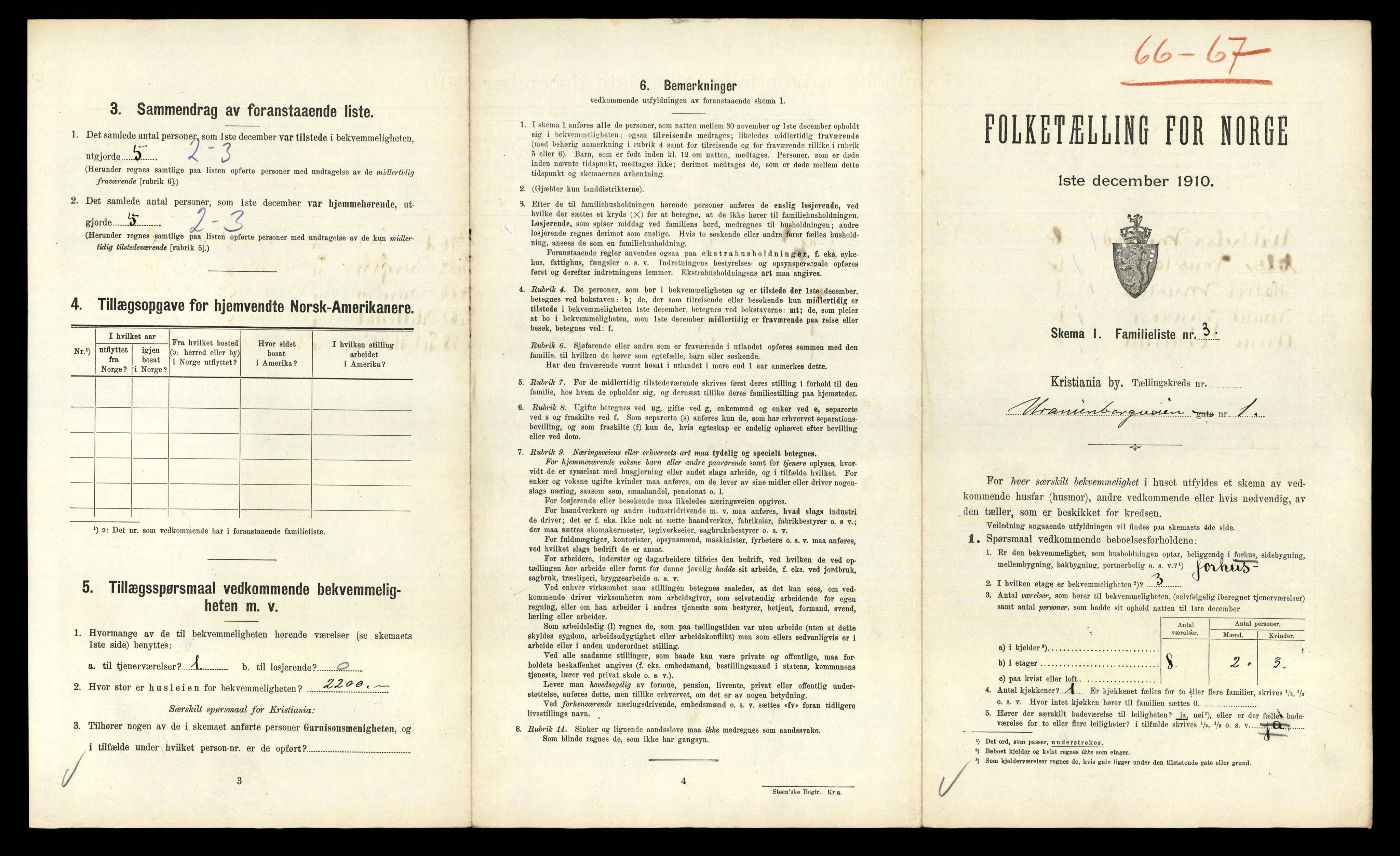 RA, 1910 census for Kristiania, 1910, p. 115465