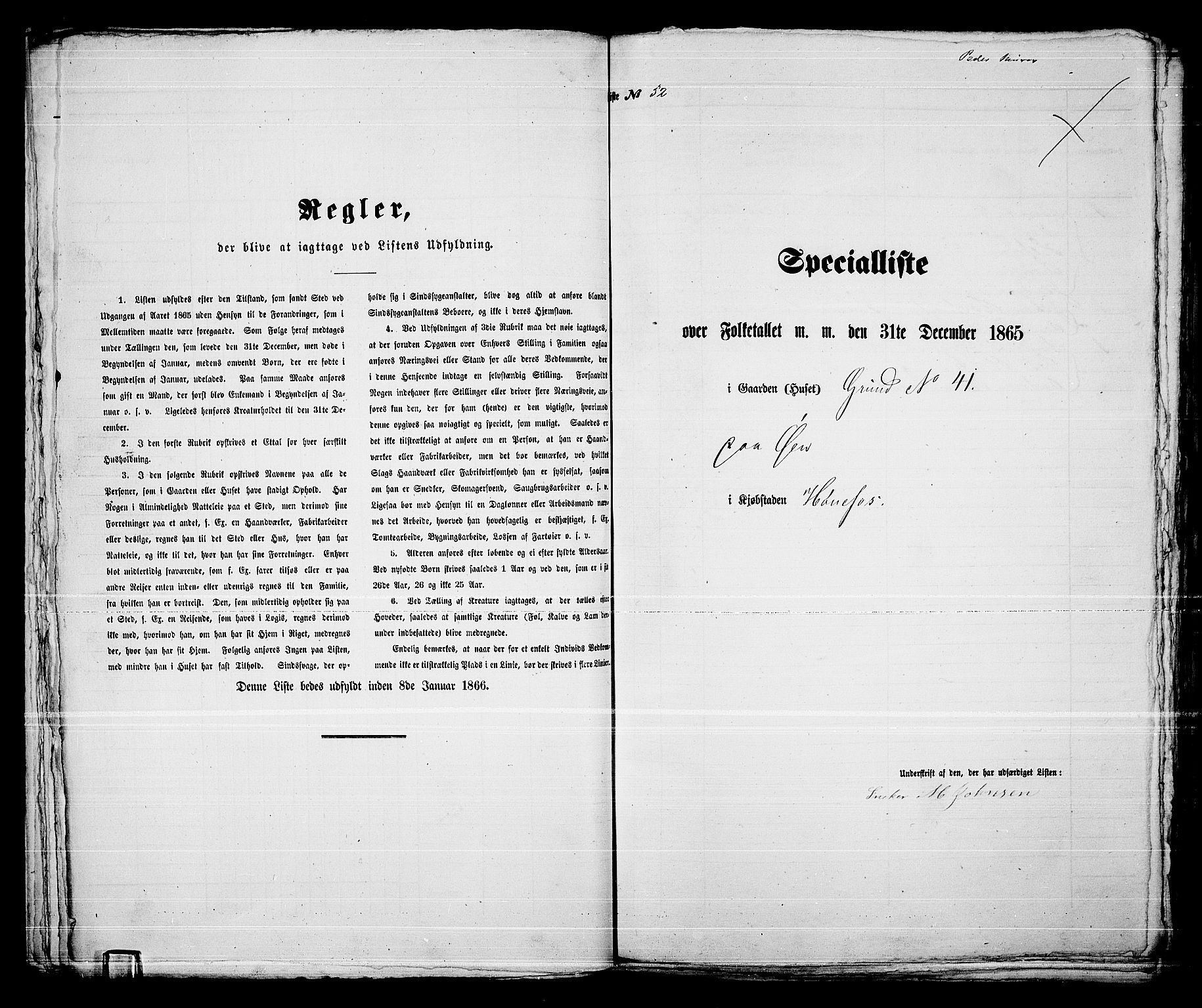 RA, 1865 census for Norderhov/Hønefoss, 1865, p. 102