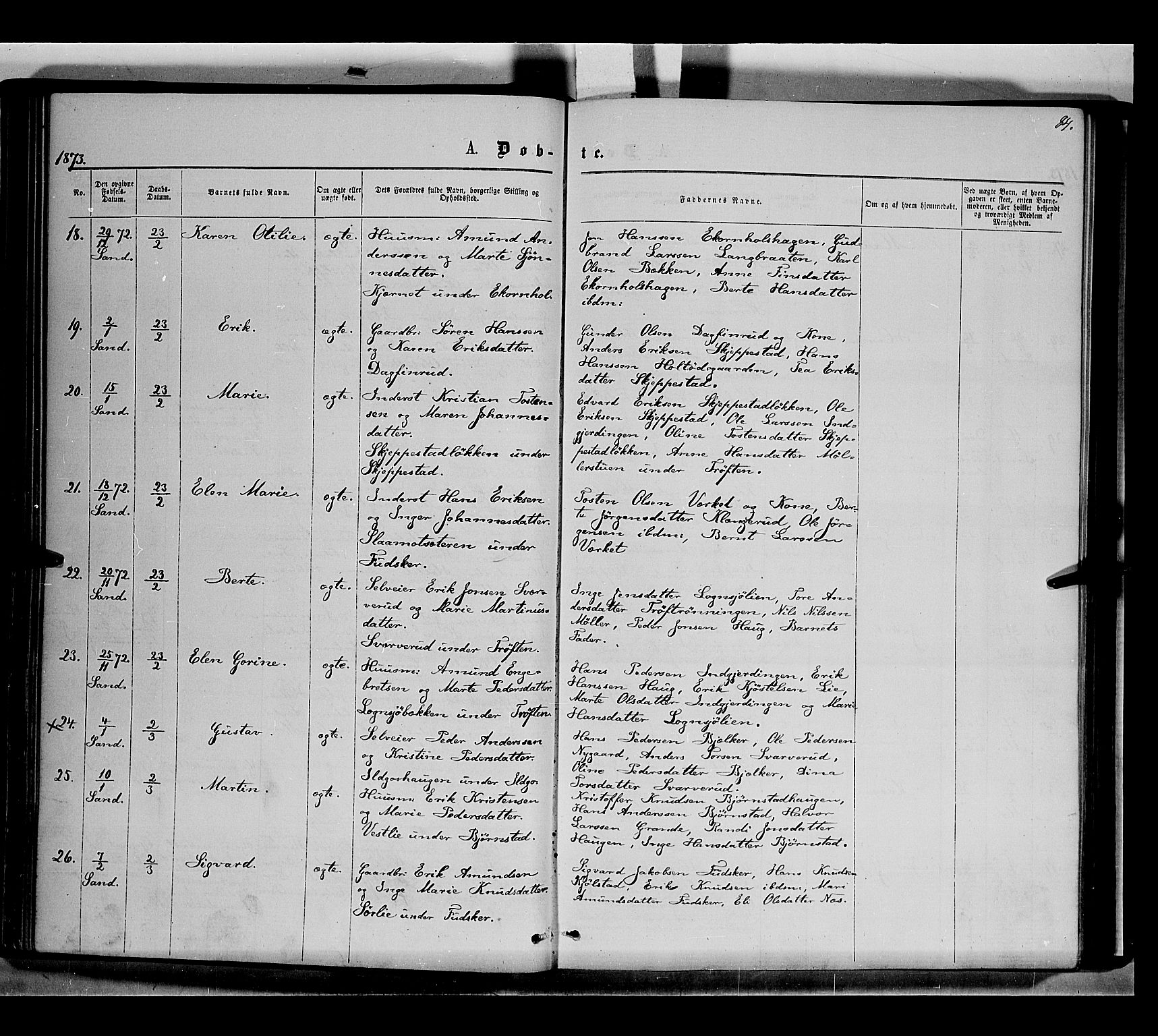 Nord-Odal prestekontor, SAH/PREST-032/H/Ha/Haa/L0004: Parish register (official) no. 4, 1866-1873, p. 84