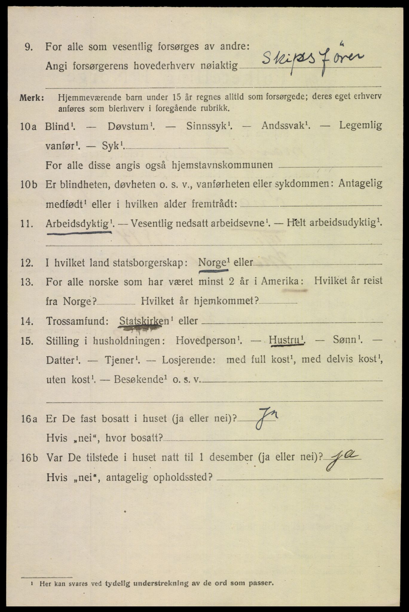 SAK, 1920 census for Mandal, 1920, p. 8228
