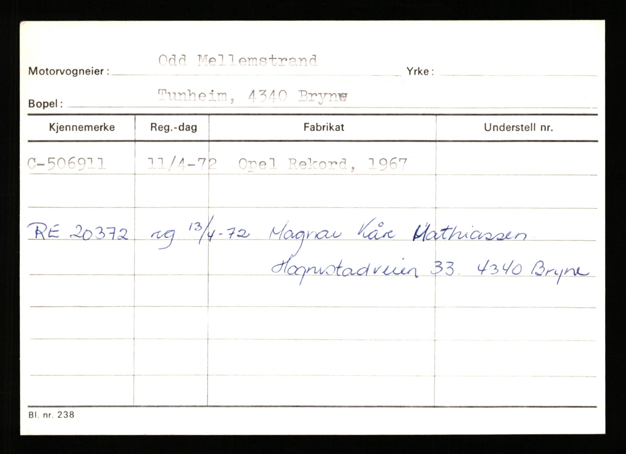 Stavanger trafikkstasjon, SAST/A-101942/0/G/L0012: Registreringsnummer: 363571 - 800000, 1930-1971, p. 541