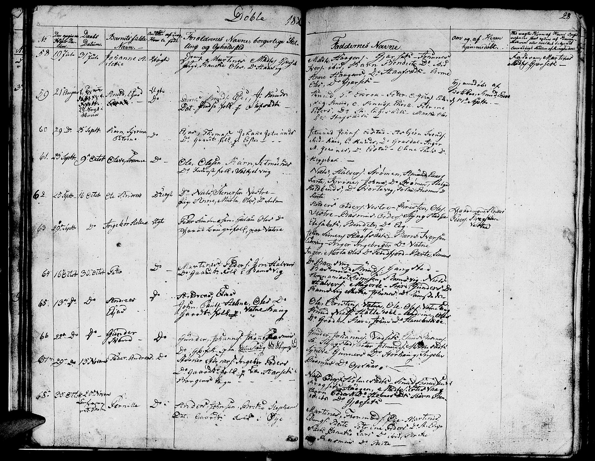 Ministerialprotokoller, klokkerbøker og fødselsregistre - Møre og Romsdal, AV/SAT-A-1454/524/L0361: Parish register (copy) no. 524C02, 1831-1840, p. 28