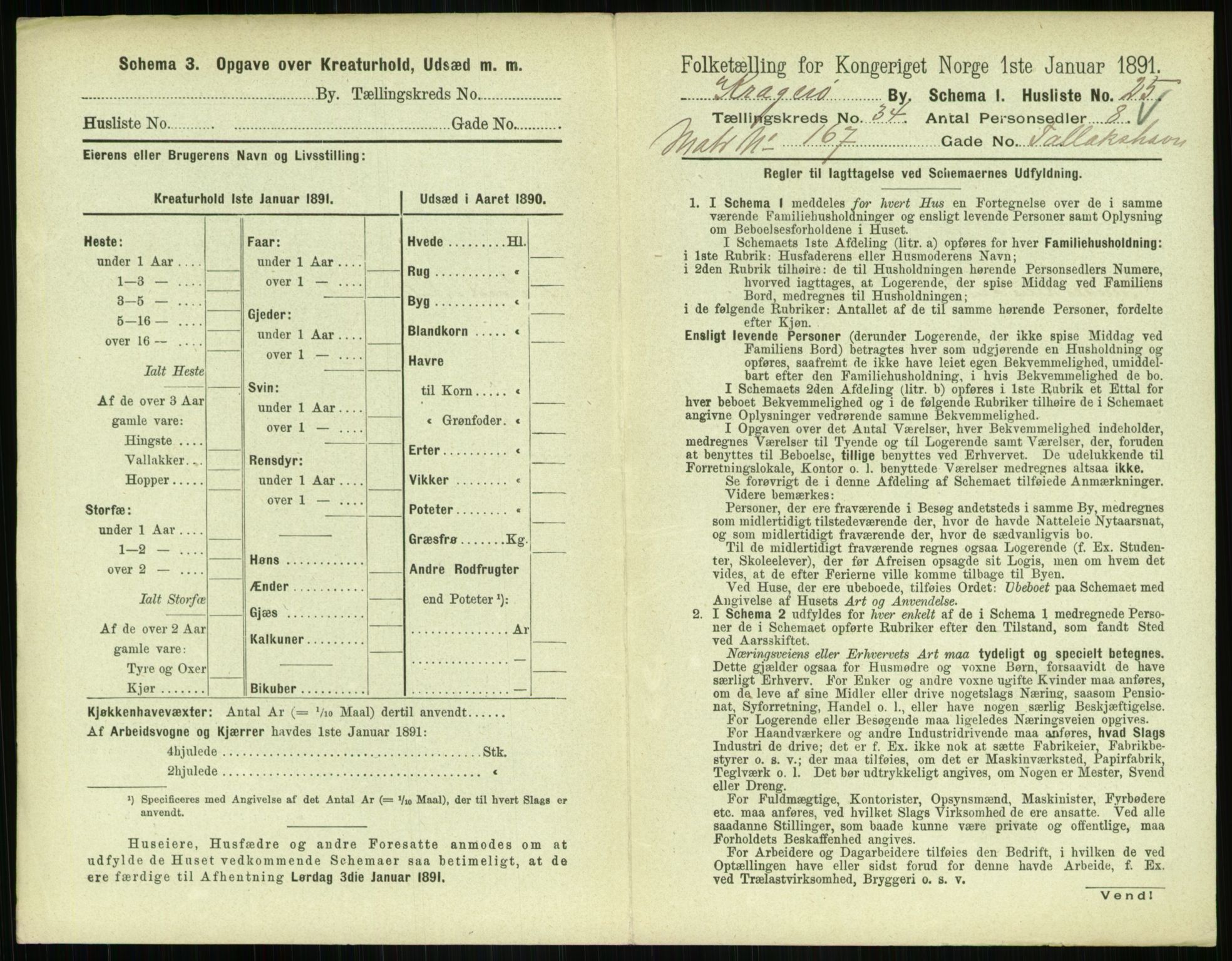 RA, 1891 census for 0801 Kragerø, 1891, p. 1282