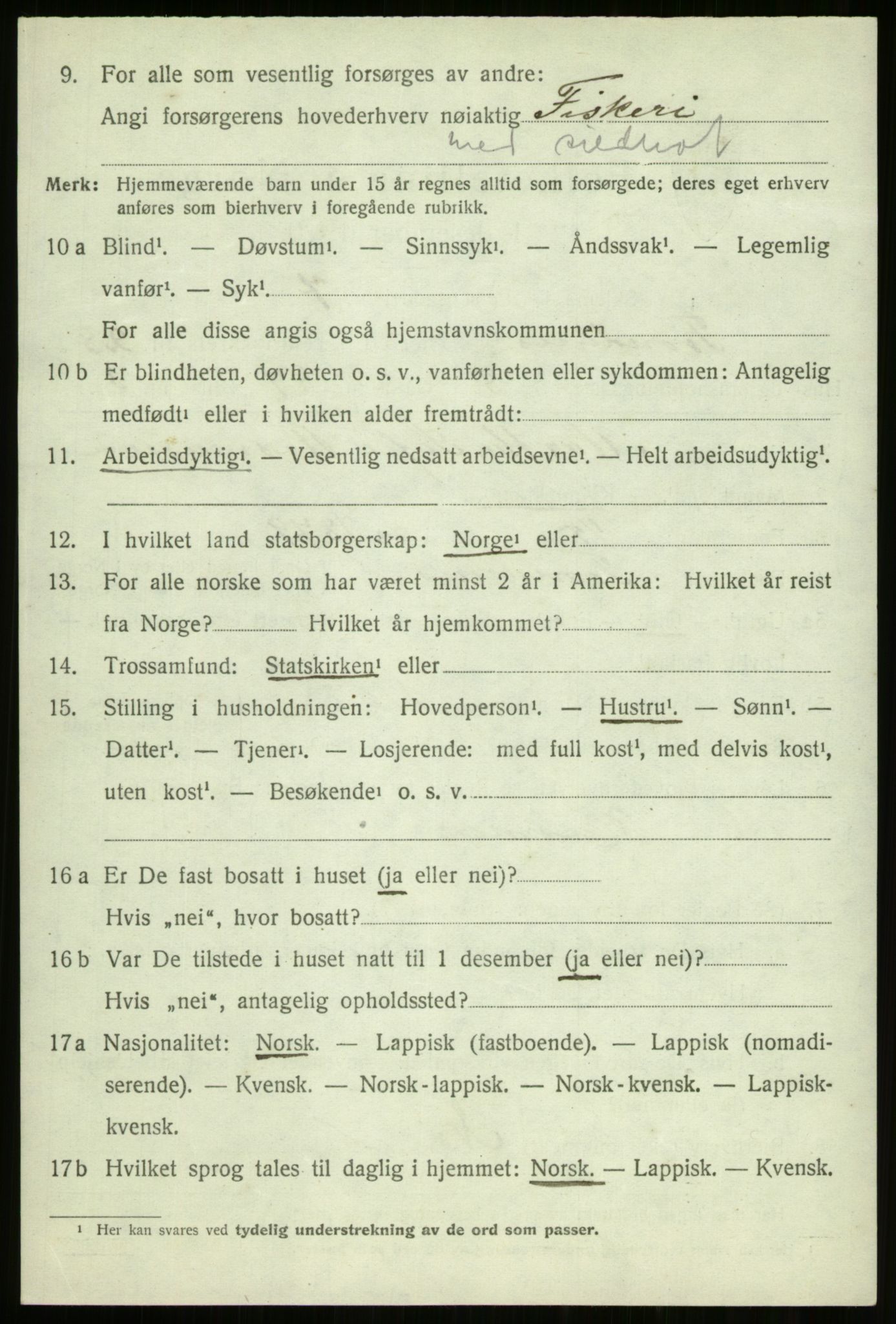 SATØ, 1920 census for Trondenes, 1920, p. 19925