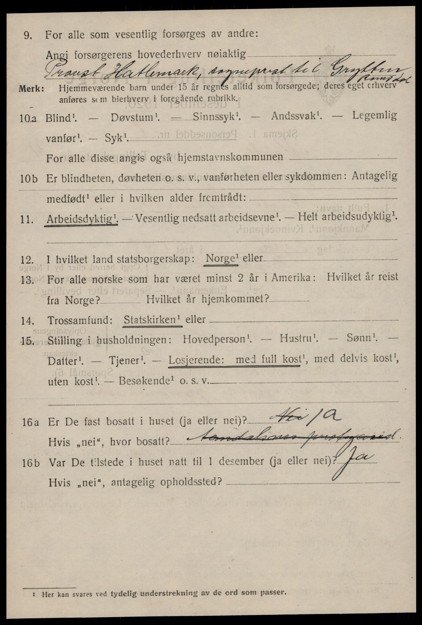 SAT, 1920 census for Molde, 1920, p. 6272