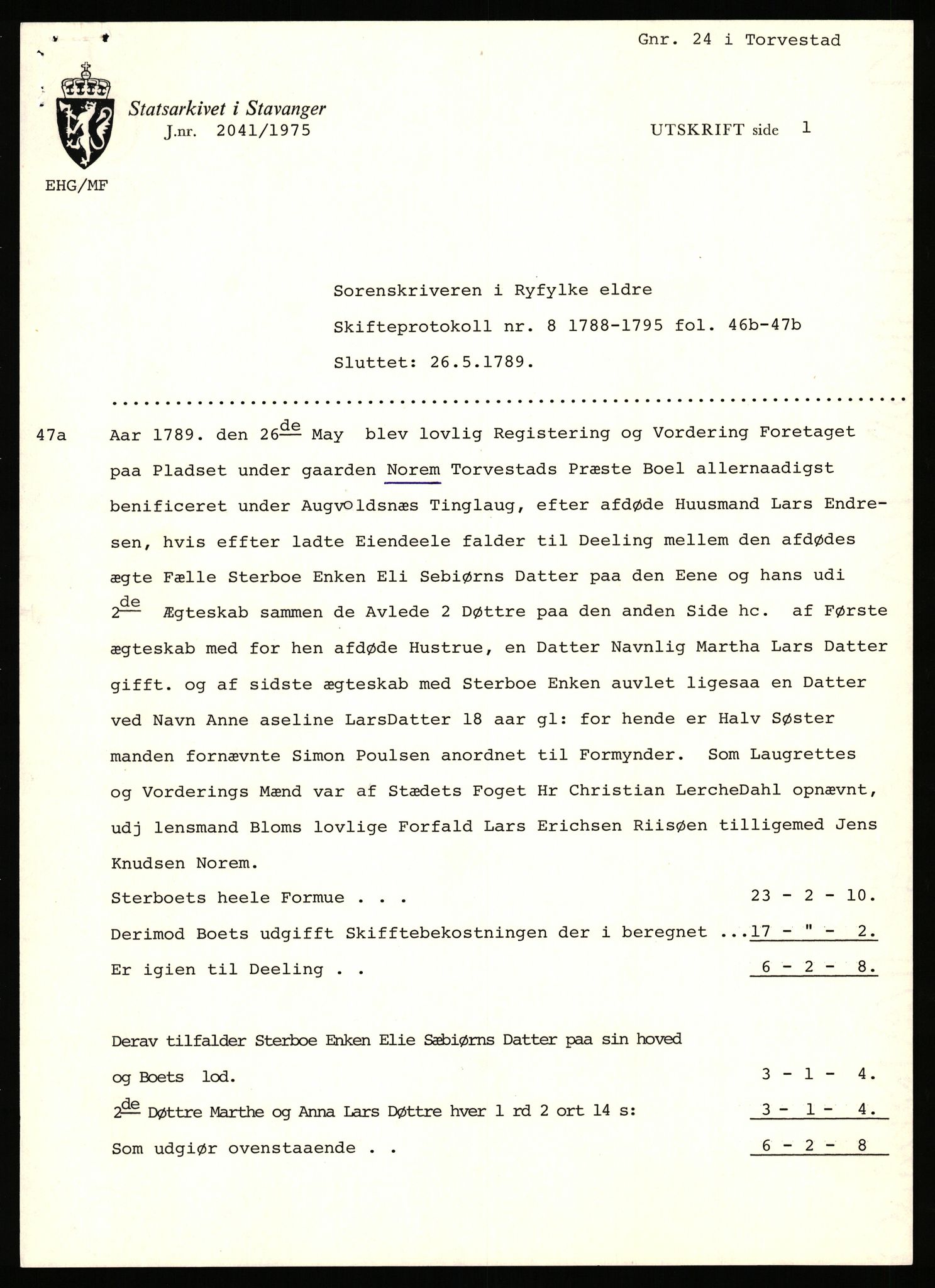 Statsarkivet i Stavanger, AV/SAST-A-101971/03/Y/Yj/L0064: Avskrifter sortert etter gårdsnavn: Noreim - Odland i Bjerkreim, 1750-1930, p. 150