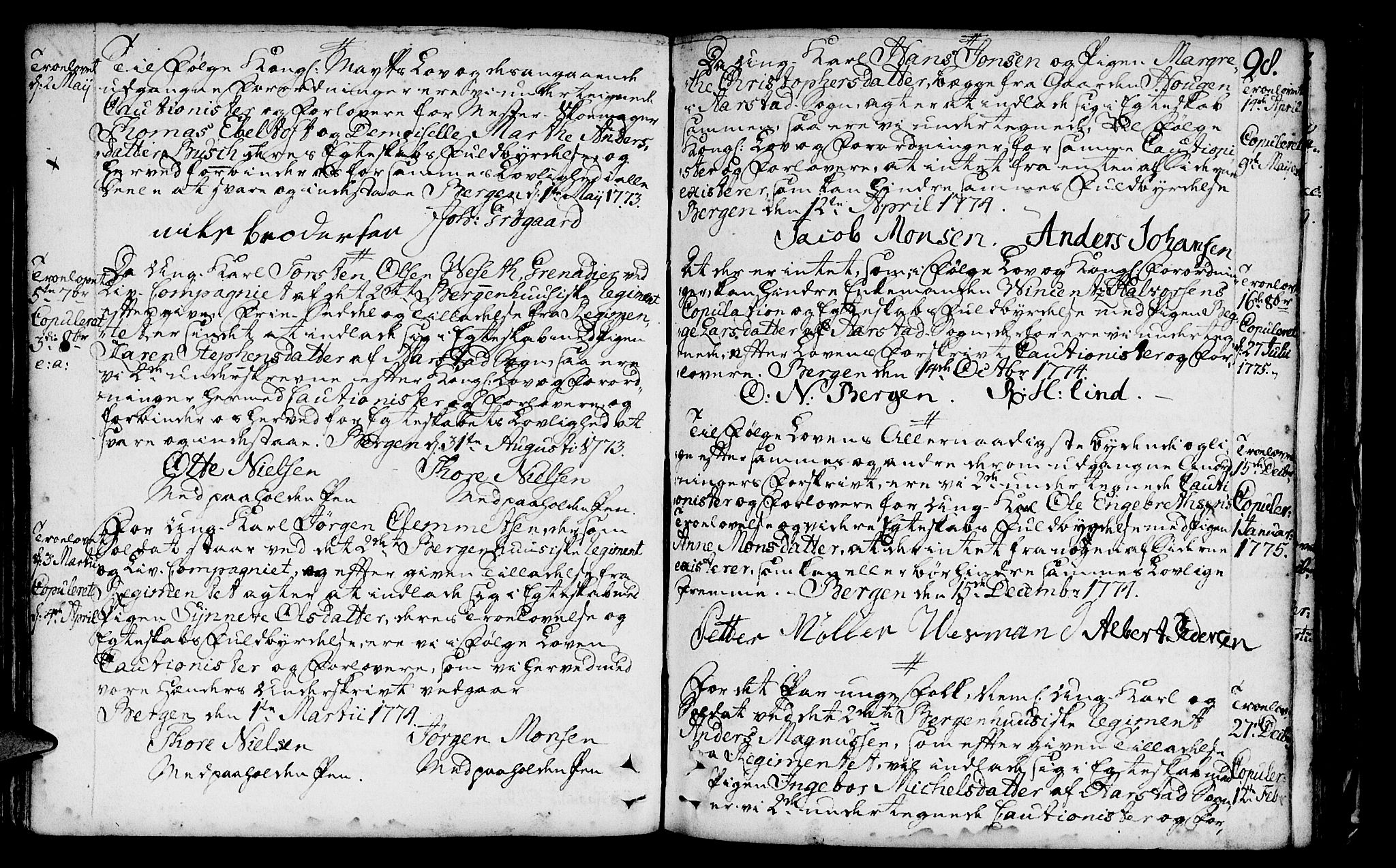 St. Jørgens hospital og Årstad sokneprestembete, SAB/A-99934: Parish register (official) no. A 1, 1743-1823, p. 98