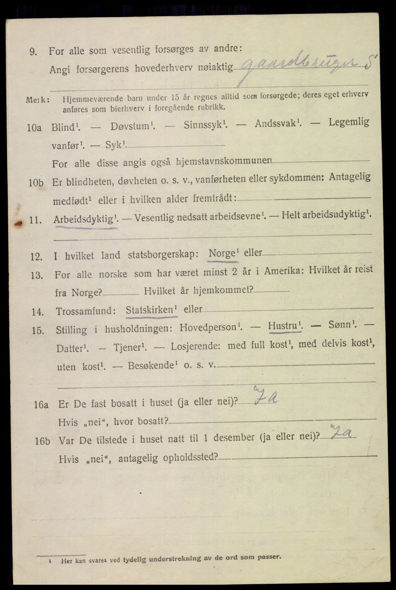 SAK, 1920 census for Greipstad, 1920, p. 2091