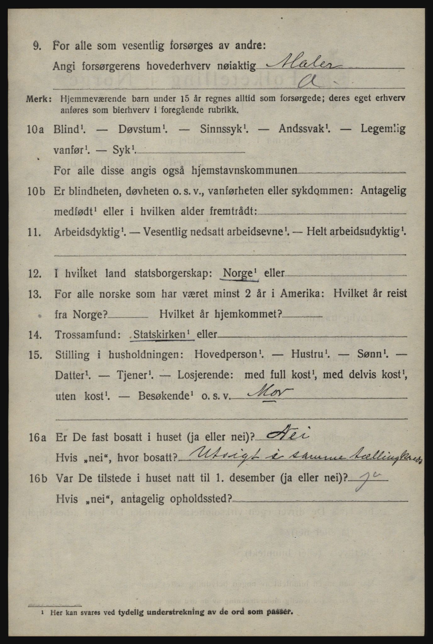 SAO, 1920 census for Berg, 1920, p. 7596