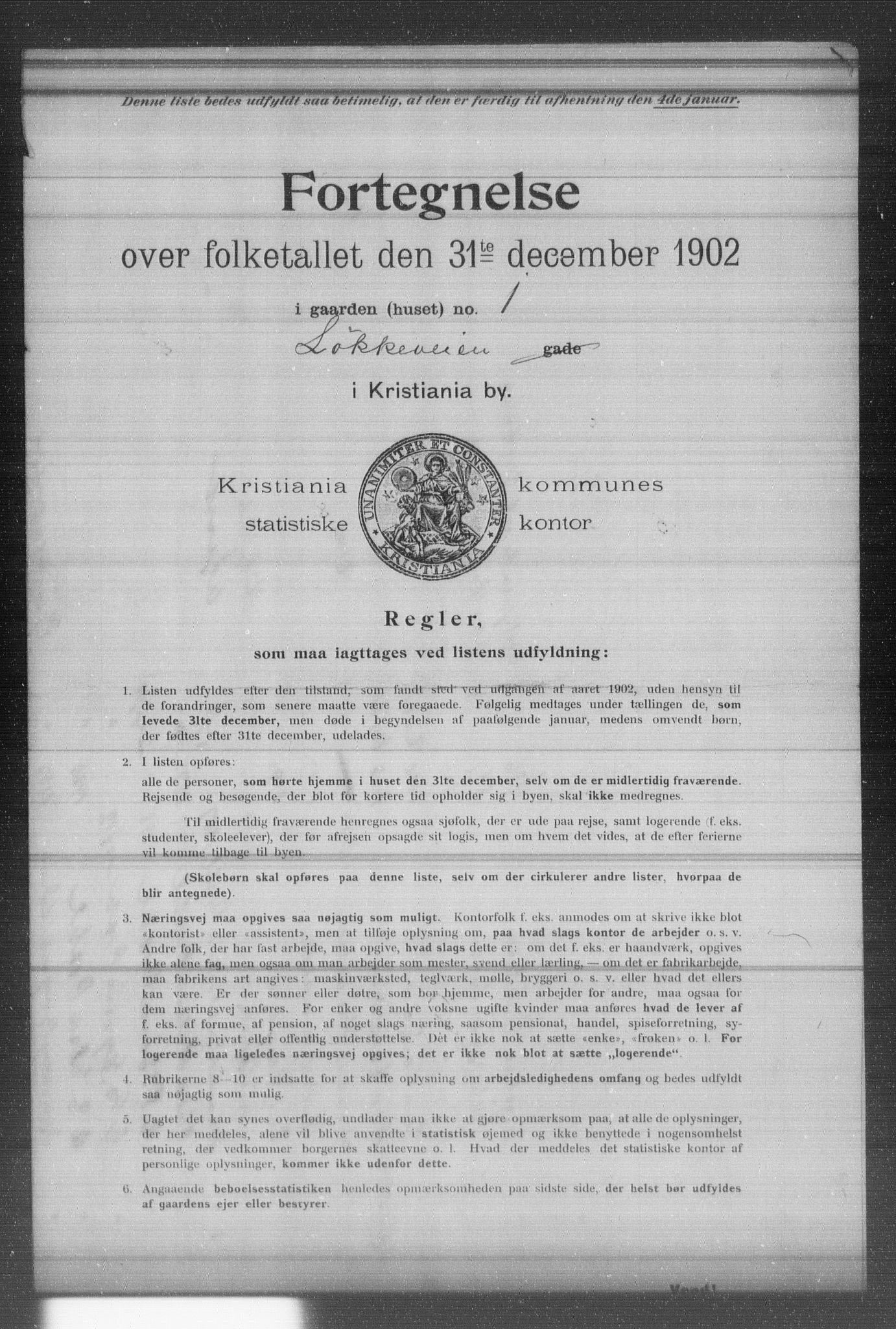 OBA, Municipal Census 1902 for Kristiania, 1902, p. 11312