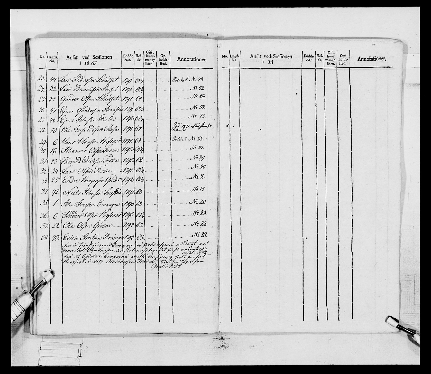 Generalitets- og kommissariatskollegiet, Det kongelige norske kommissariatskollegium, RA/EA-5420/E/Eh/L0083b: 2. Trondheimske nasjonale infanteriregiment, 1810, p. 234