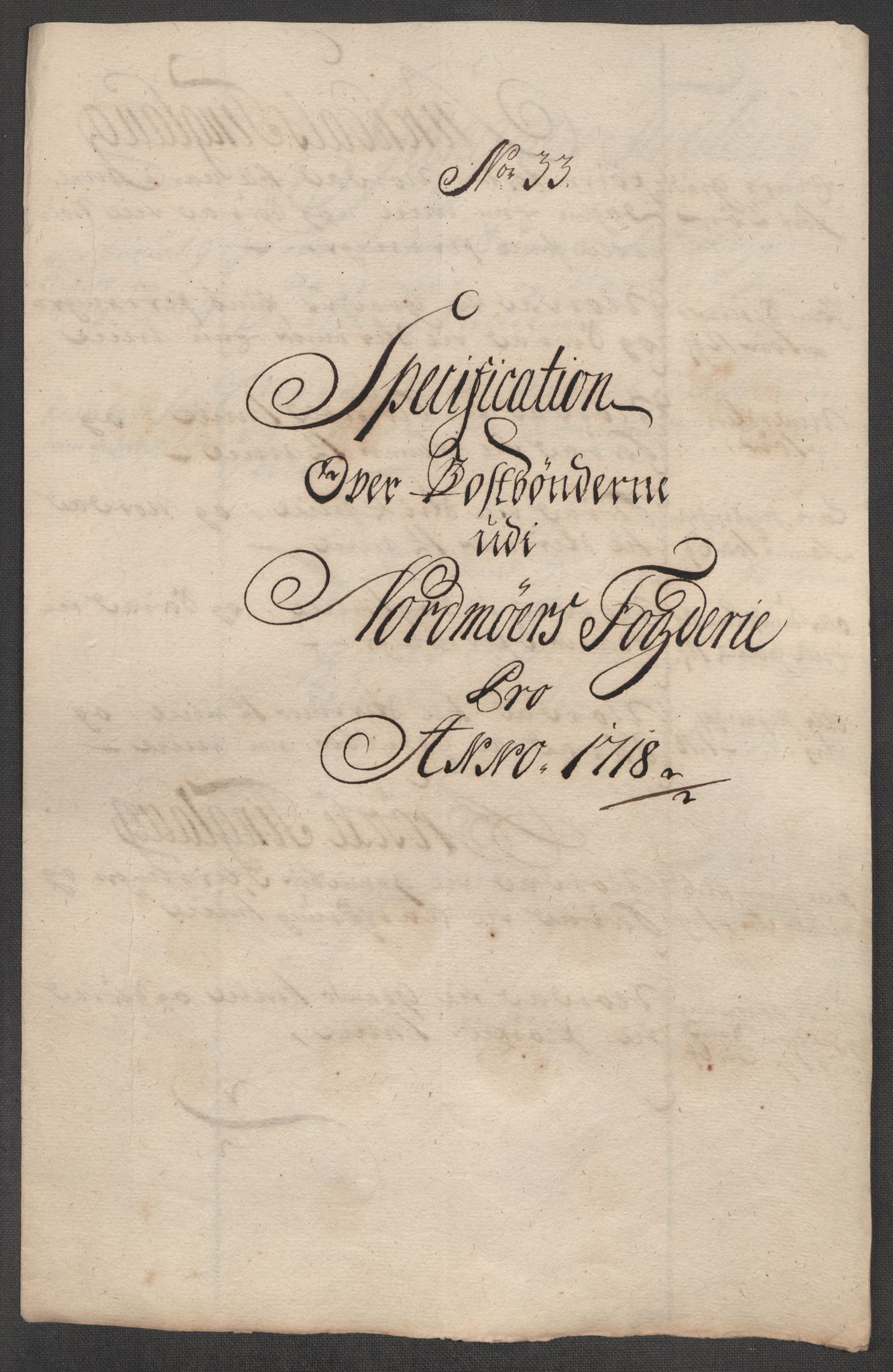 Rentekammeret inntil 1814, Reviderte regnskaper, Fogderegnskap, RA/EA-4092/R56/L3751: Fogderegnskap Nordmøre, 1718, p. 219