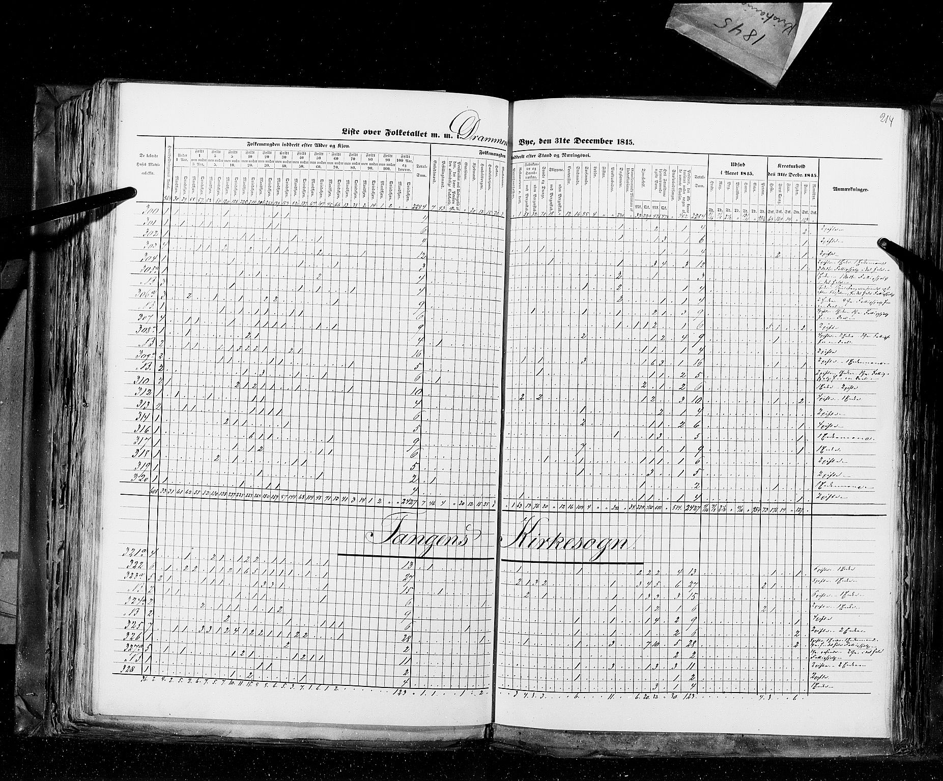 RA, Census 1845, vol. 10: Cities, 1845, p. 214