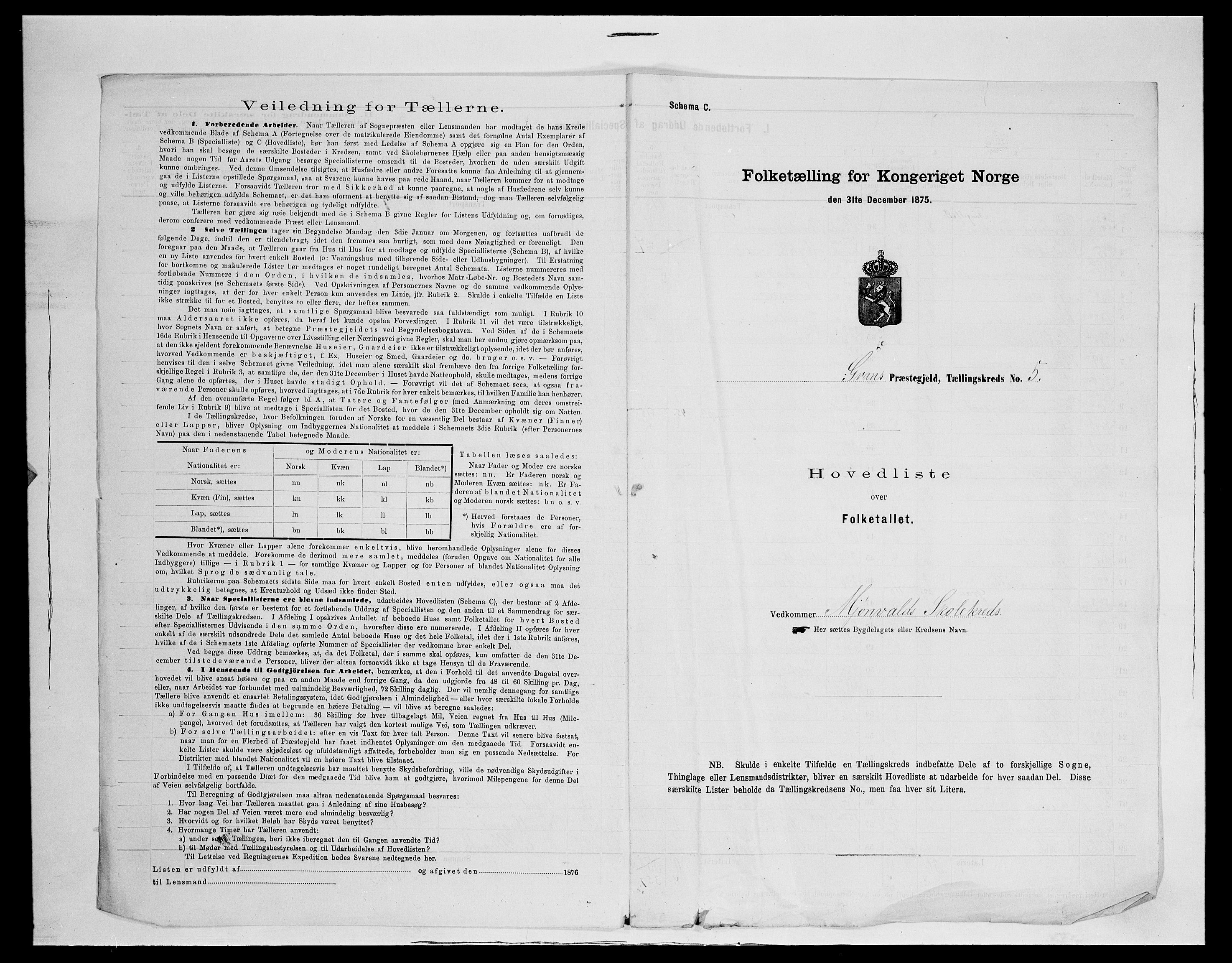 SAH, 1875 census for 0534P Gran, 1875, p. 36