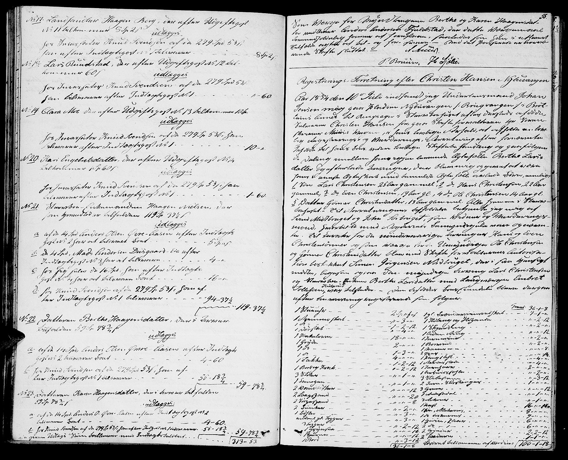 Nord-Hedmark sorenskriveri, AV/SAH-TING-012/J/Ja/L0009: Skifteprotokoll, 1834-1839, p. 54-55