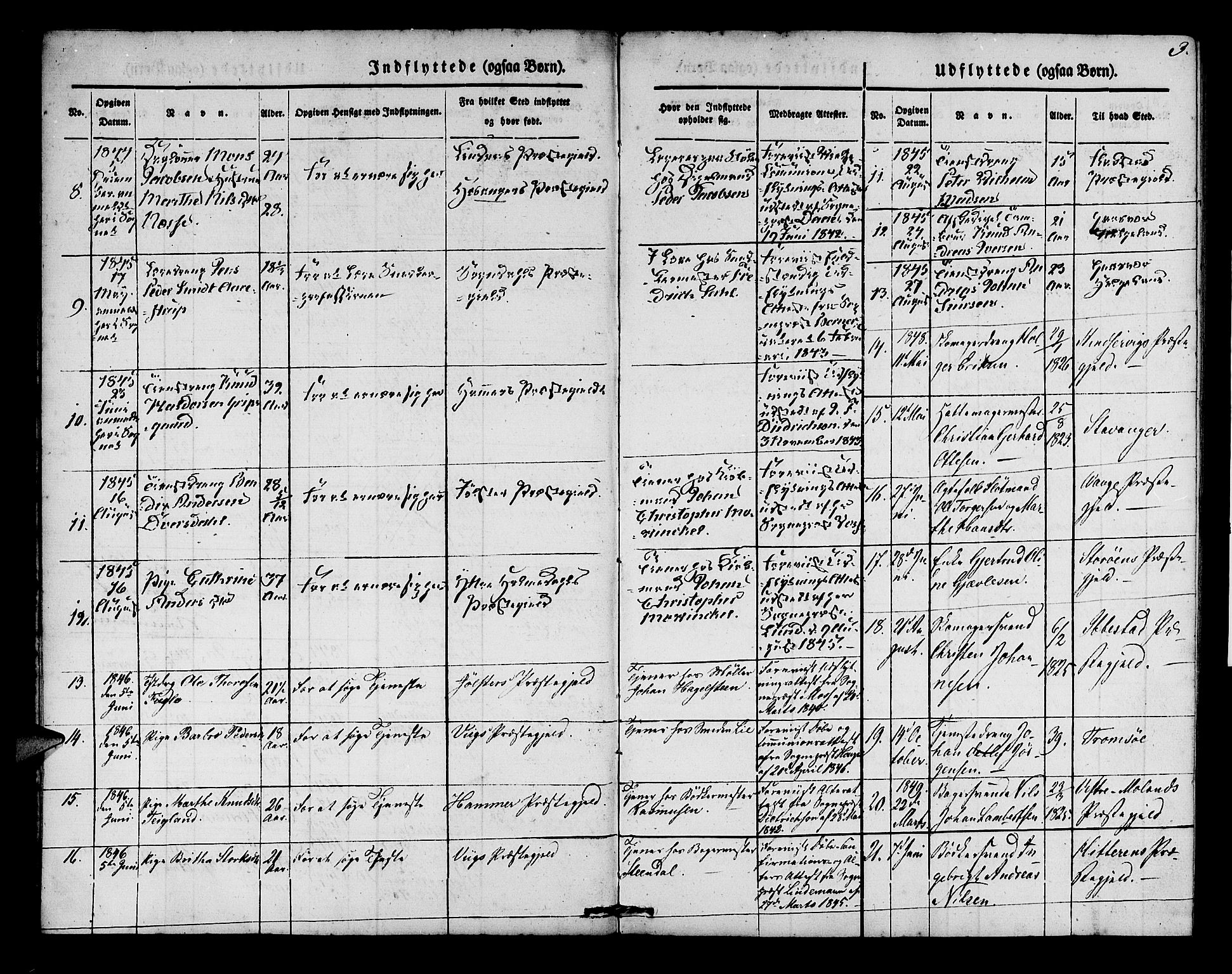 Korskirken sokneprestembete, SAB/A-76101/H/Hab: Parish register (copy) no. F 1, 1844-1858, p. 3