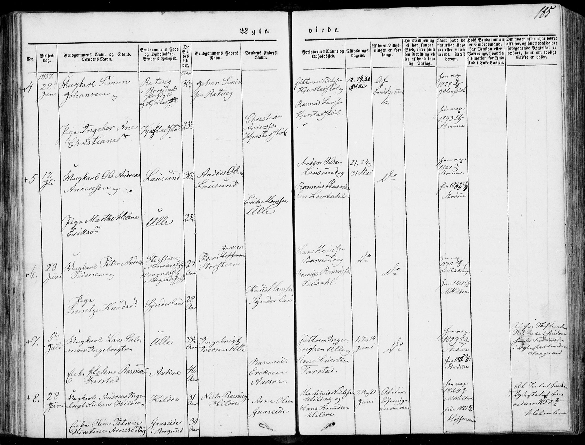 Ministerialprotokoller, klokkerbøker og fødselsregistre - Møre og Romsdal, SAT/A-1454/536/L0497: Parish register (official) no. 536A06, 1845-1865, p. 185