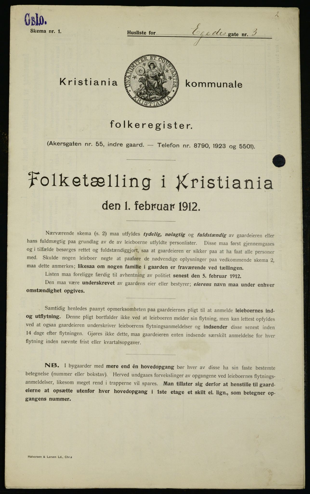 OBA, Municipal Census 1912 for Kristiania, 1912, p. 18673