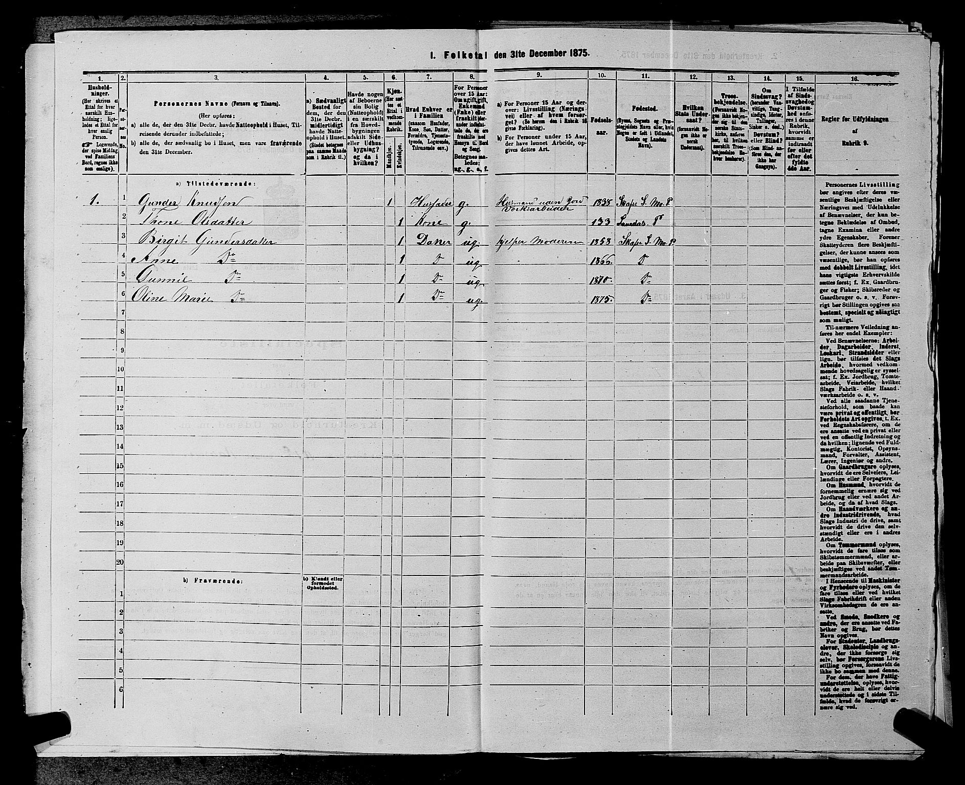 SAKO, 1875 census for 0832P Mo, 1875, p. 616