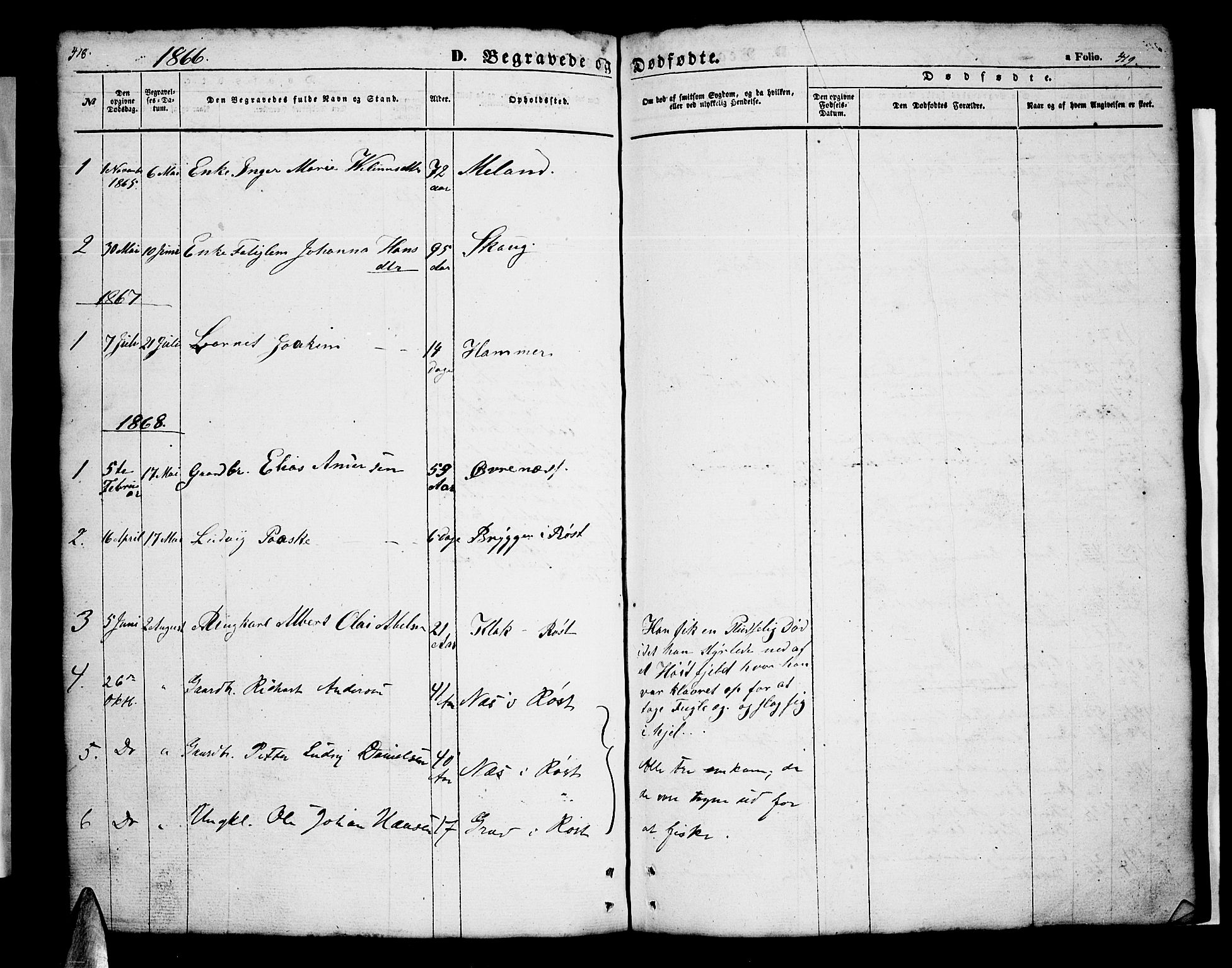 Ministerialprotokoller, klokkerbøker og fødselsregistre - Nordland, AV/SAT-A-1459/808/L0130: Parish register (copy) no. 808C01, 1851-1878, p. 418-419