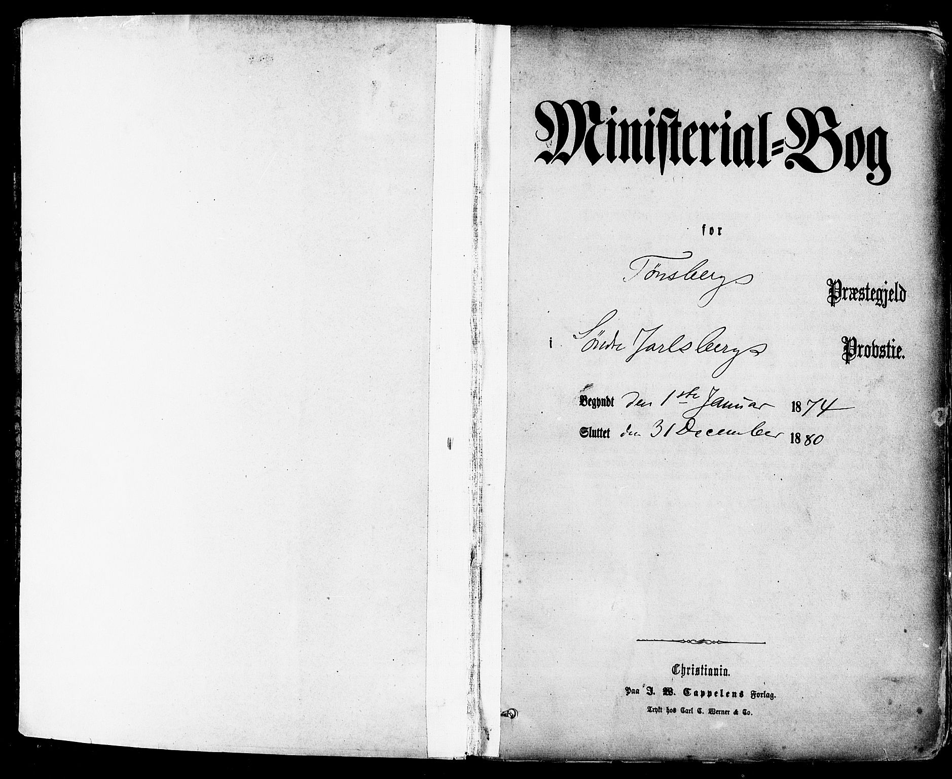 Tønsberg kirkebøker, AV/SAKO-A-330/F/Fa/L0010: Parish register (official) no. I 10, 1874-1880