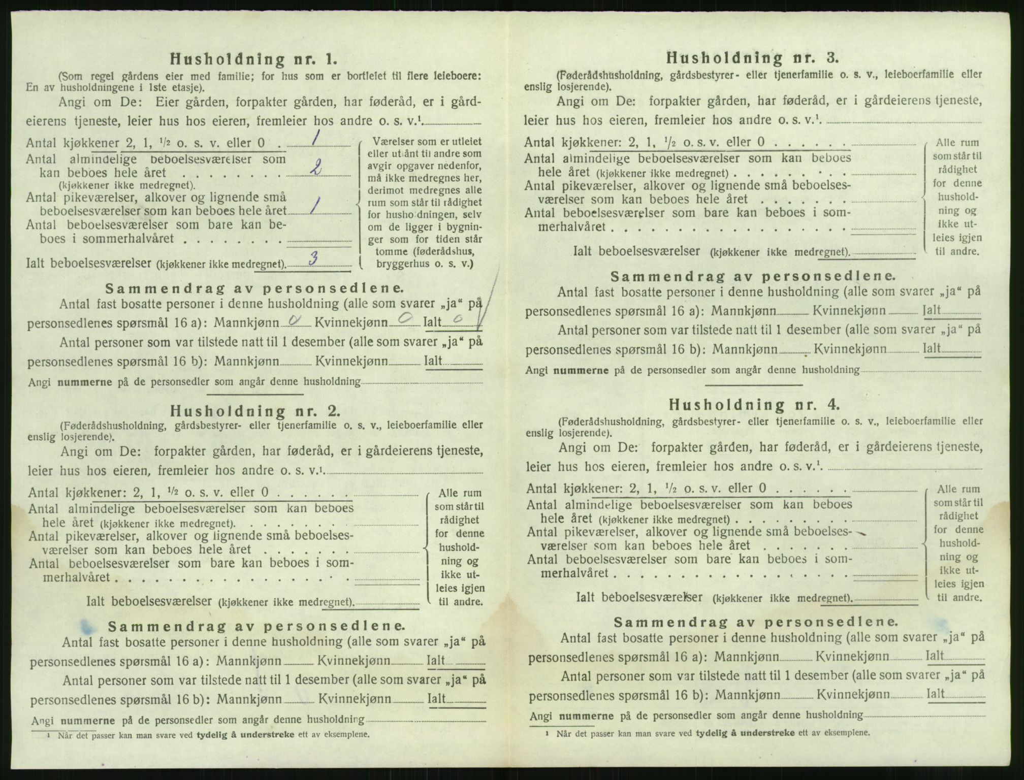 SAK, 1920 census for Froland, 1920, p. 334