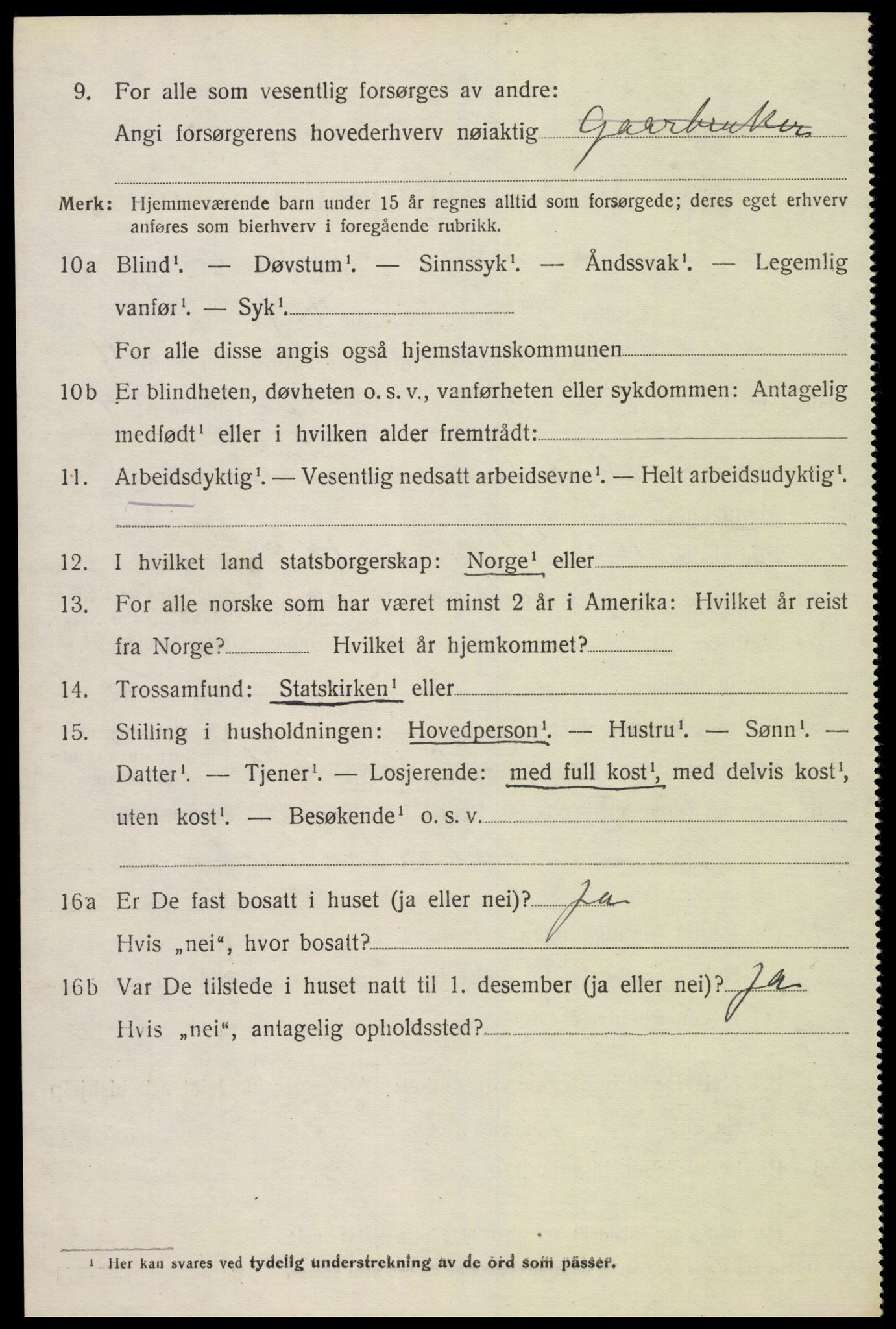 SAK, 1920 census for Konsmo, 1920, p. 1223