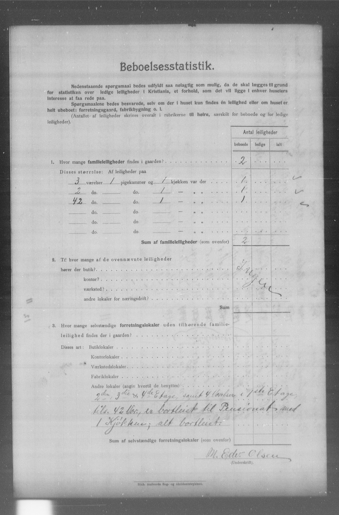 OBA, Municipal Census 1904 for Kristiania, 1904, p. 18410