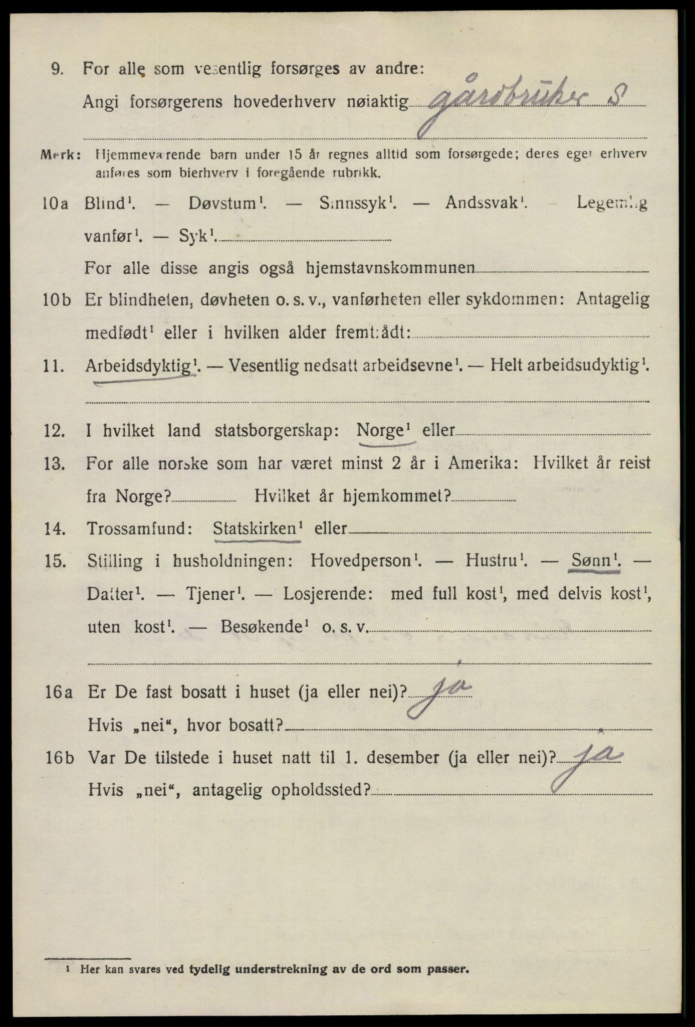 SAO, 1920 census for Mysen, 1920, p. 940