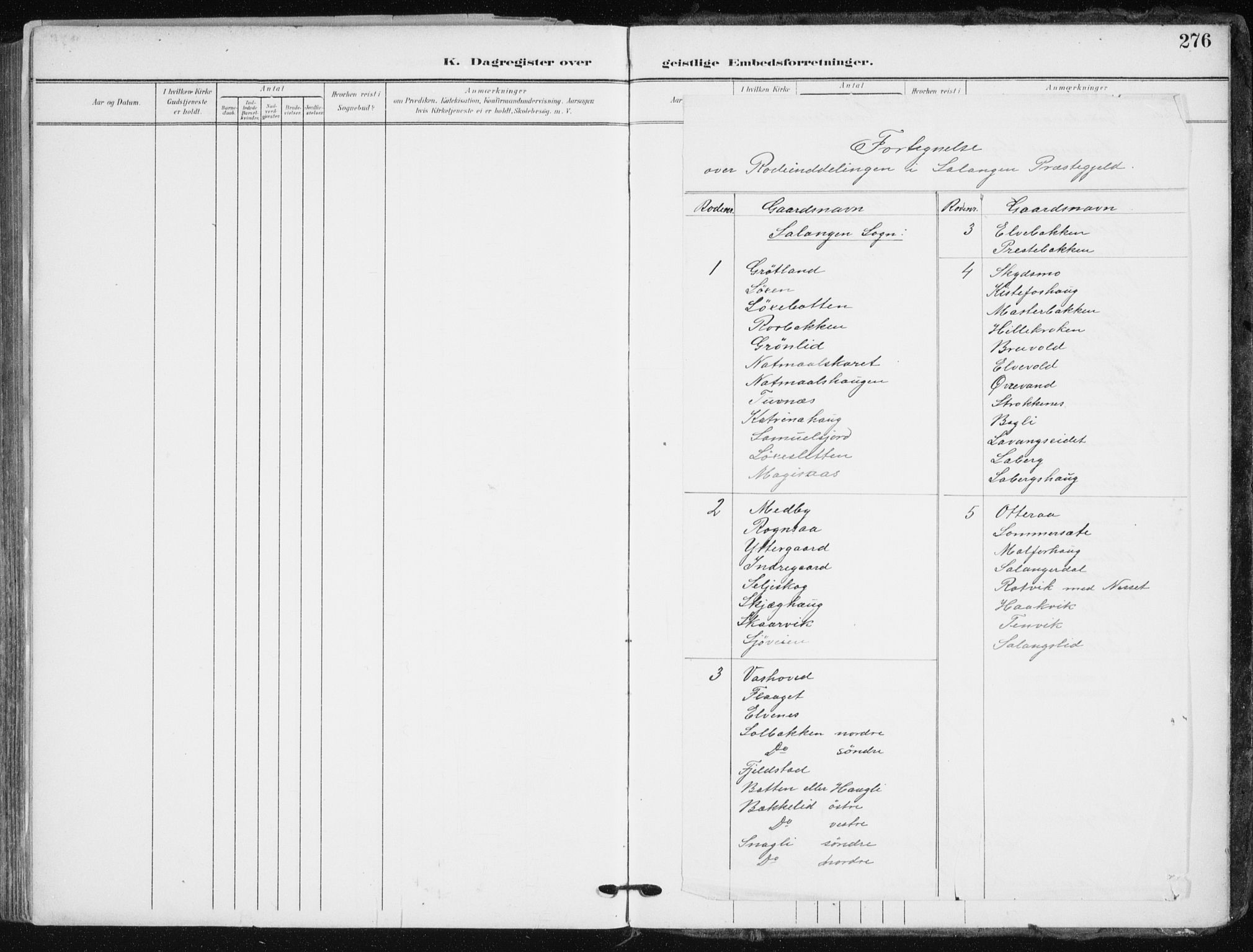 Salangen sokneprestembete, SATØ/S-1324/H/Ha/L0002kirke: Parish register (official) no. 2, 1902-1911, p. 276