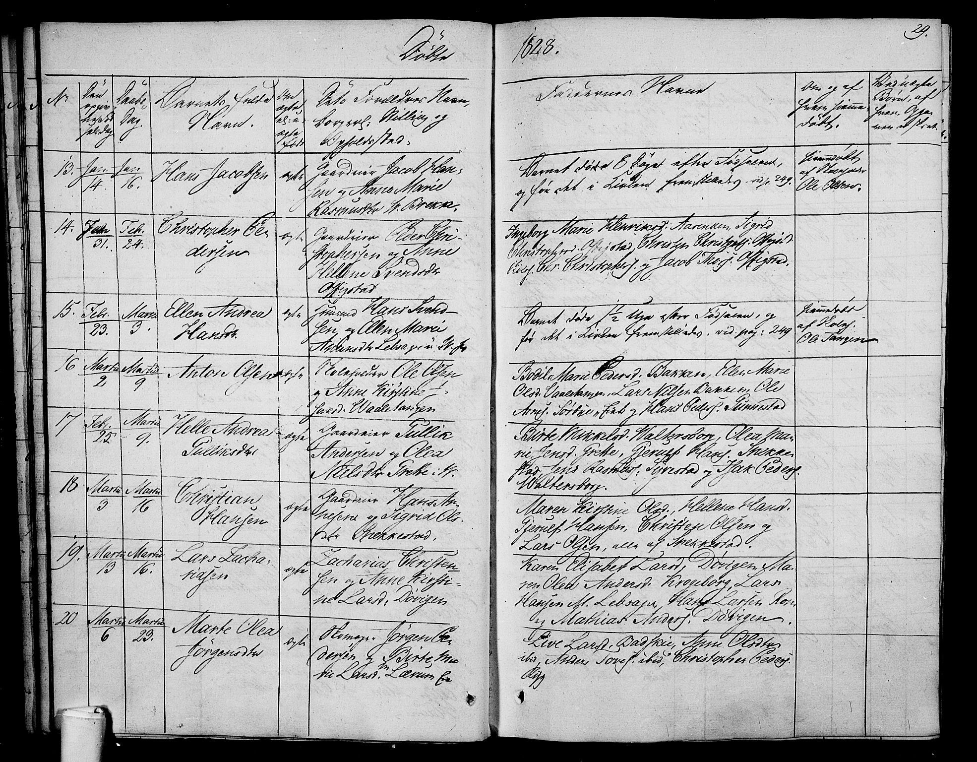 Våle kirkebøker, AV/SAKO-A-334/F/Fa/L0008: Parish register (official) no. I 8, 1824-1844, p. 29