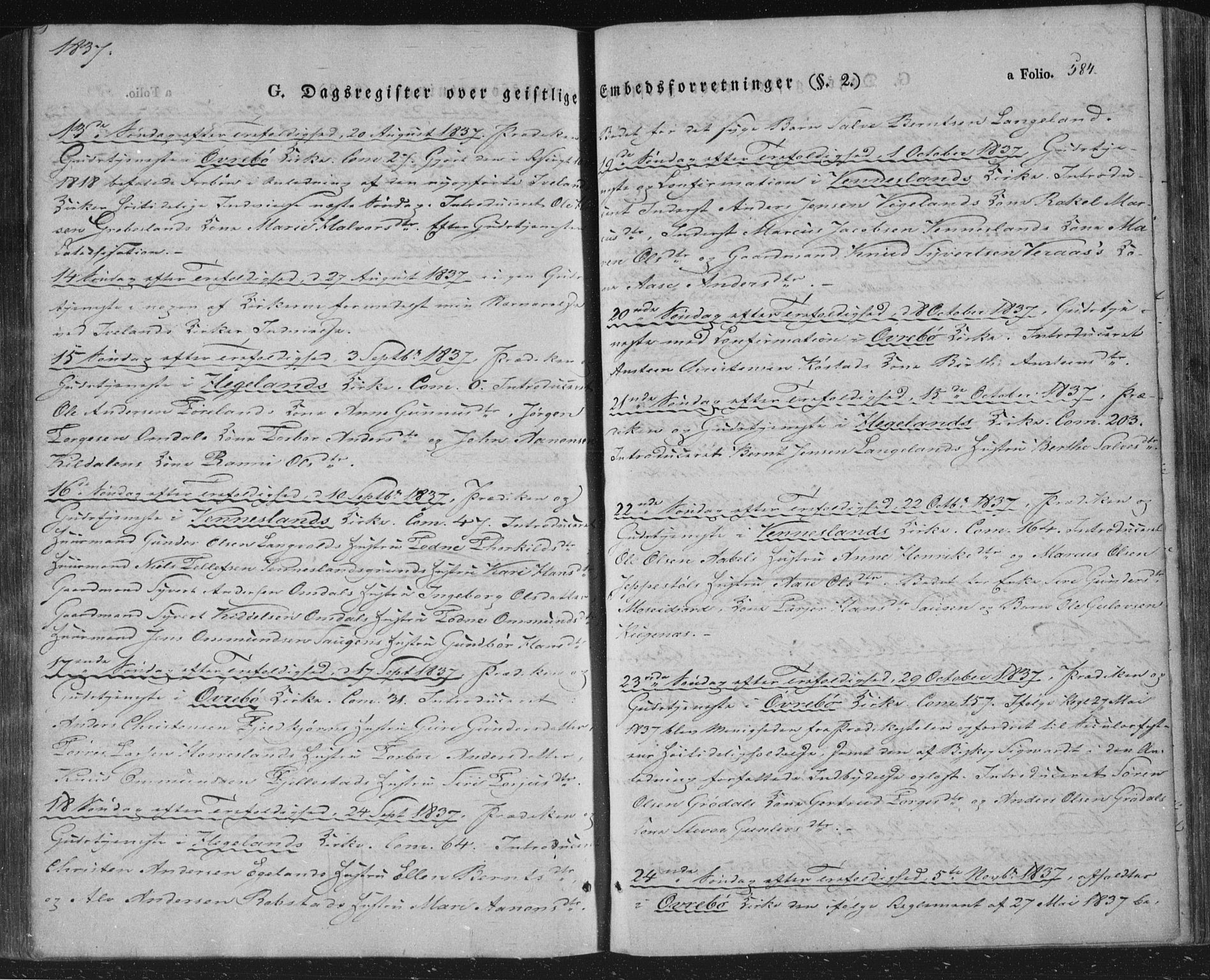 Vennesla sokneprestkontor, AV/SAK-1111-0045/Fa/Fac/L0004: Parish register (official) no. A 4, 1834-1855, p. 584