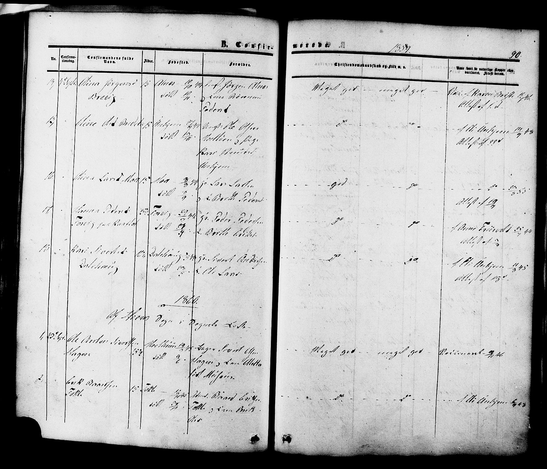 Ministerialprotokoller, klokkerbøker og fødselsregistre - Møre og Romsdal, AV/SAT-A-1454/545/L0586: Parish register (official) no. 545A02, 1854-1877, p. 90