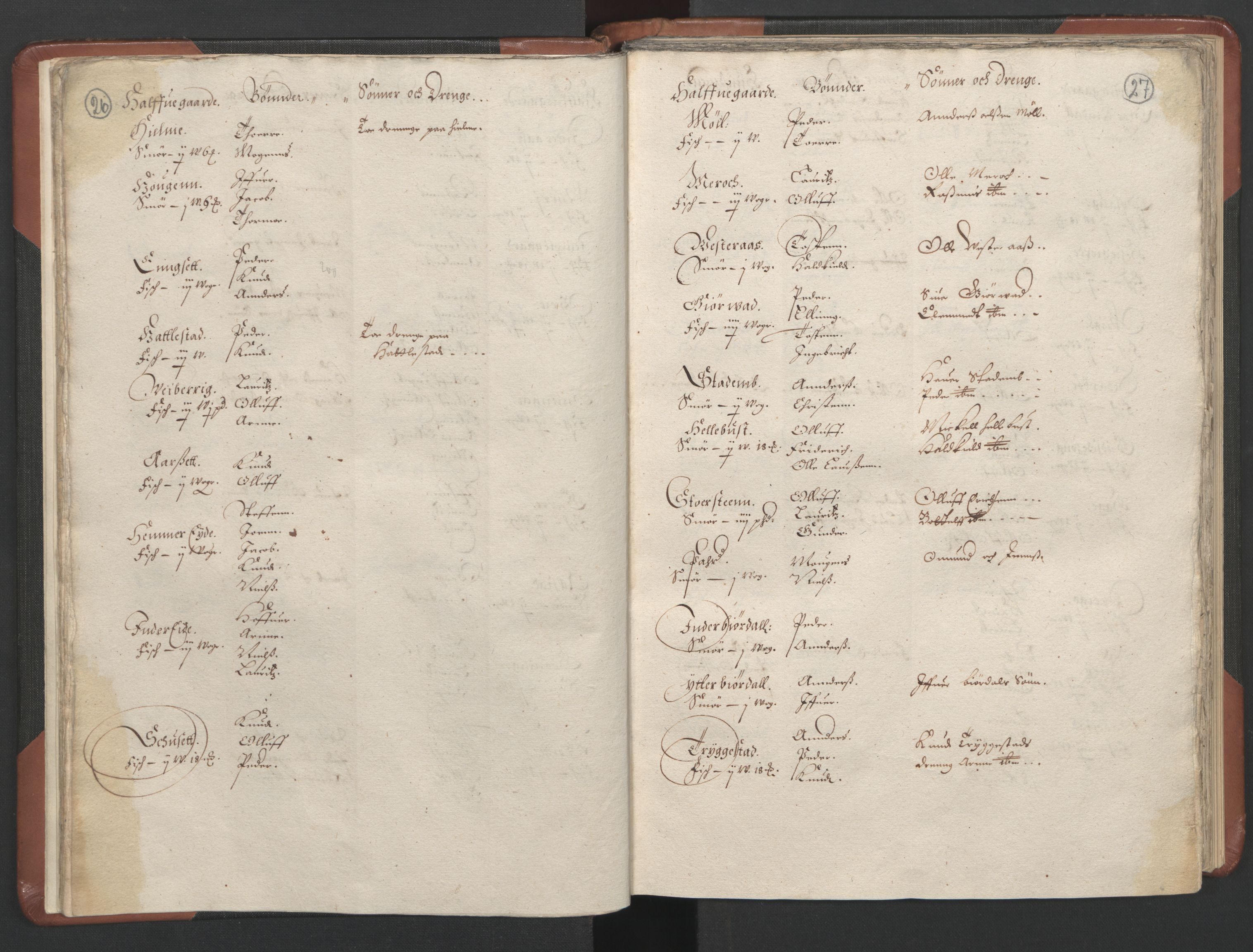 RA, Bailiff's Census 1664-1666, no. 16: Romsdal fogderi and Sunnmøre fogderi, 1664-1665, p. 26-27