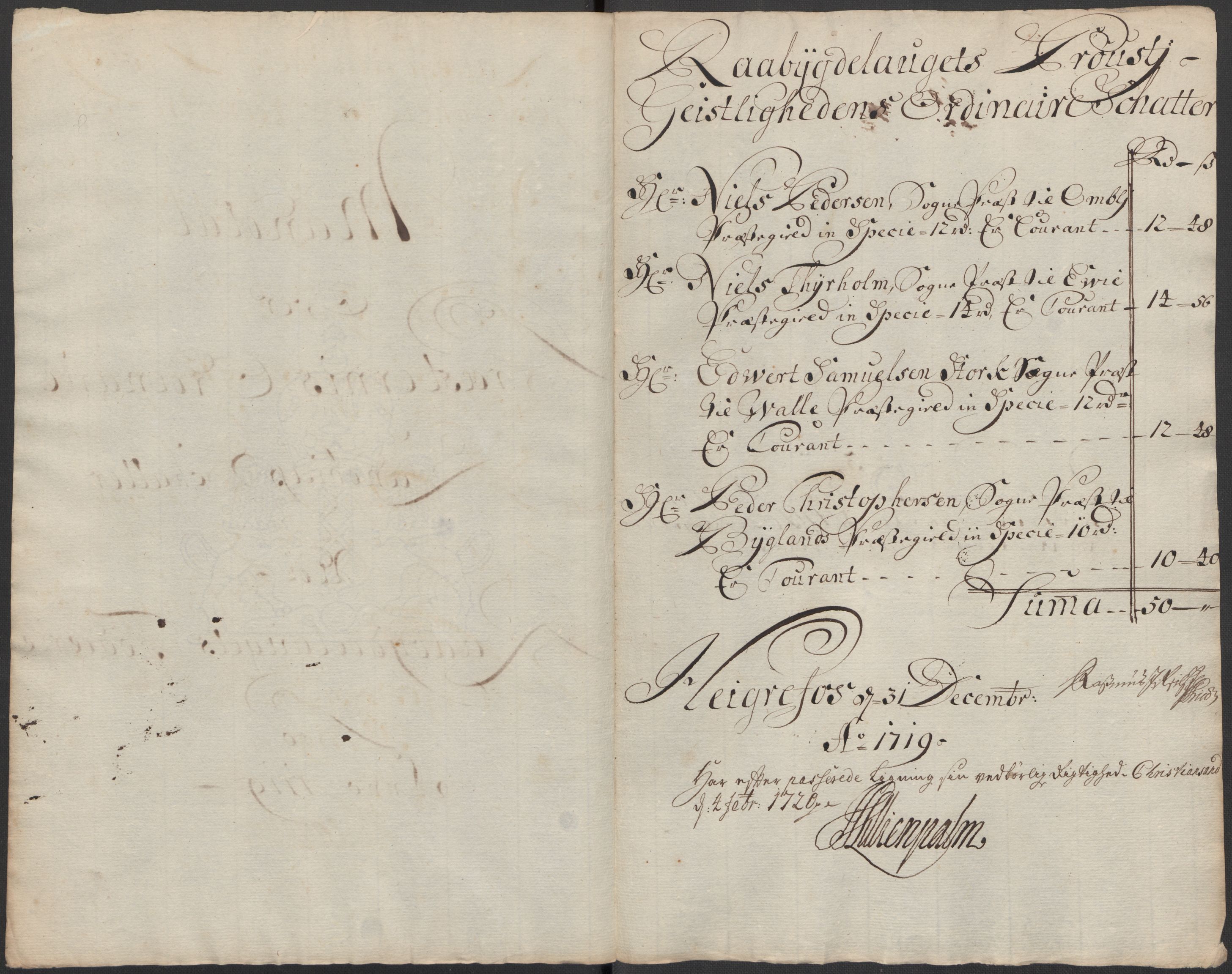 Rentekammeret inntil 1814, Reviderte regnskaper, Fogderegnskap, AV/RA-EA-4092/R40/L2453: Fogderegnskap Råbyggelag, 1718-1719, p. 283