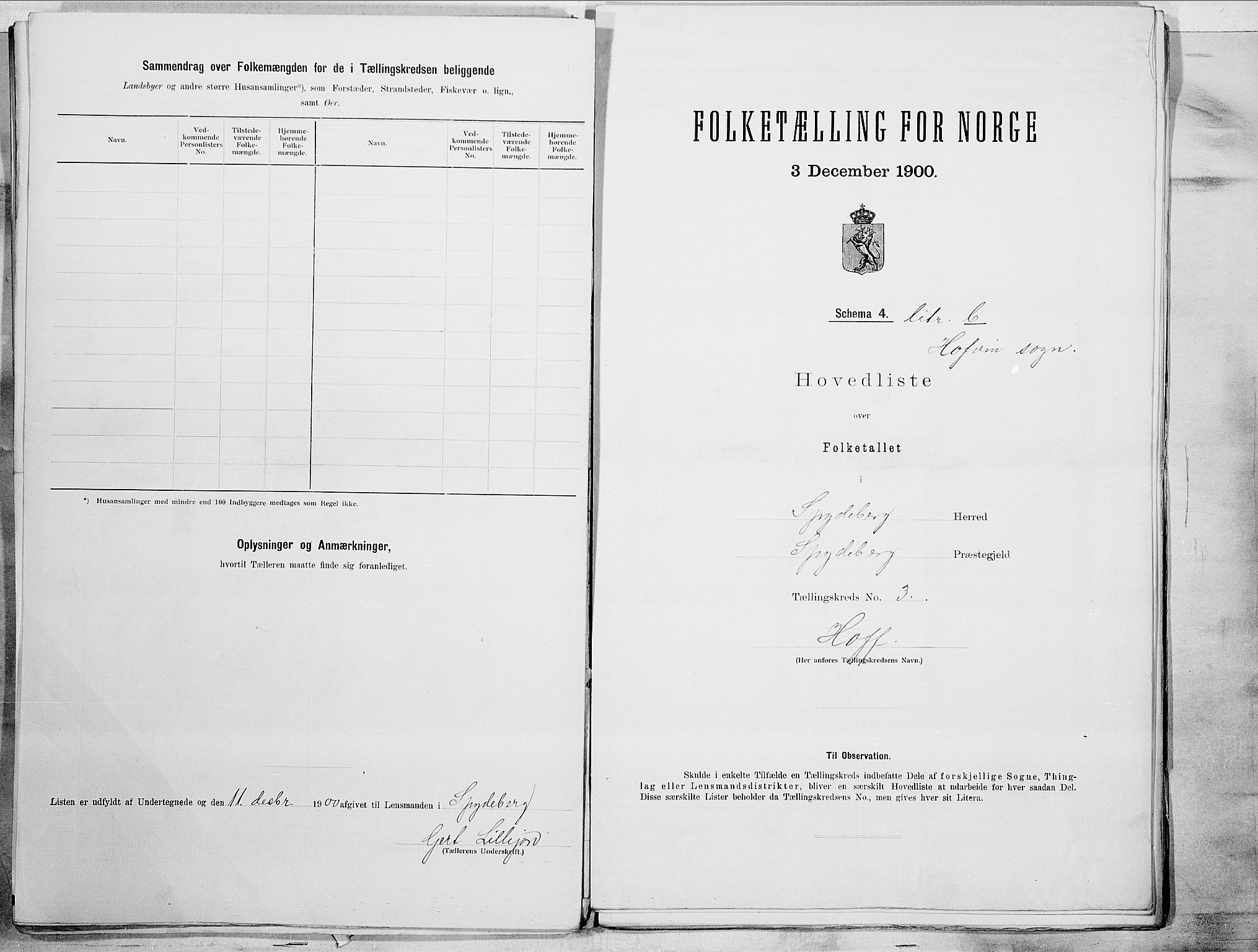 SAO, 1900 census for Spydeberg, 1900, p. 10