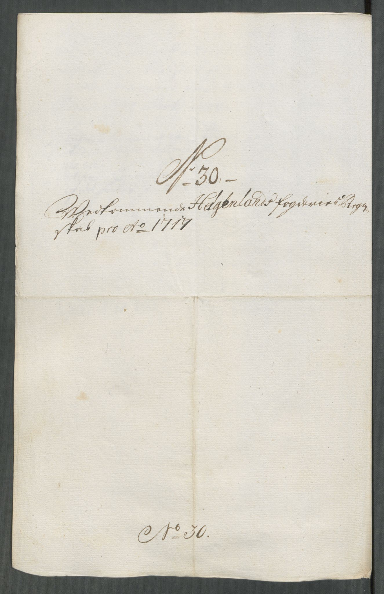 Rentekammeret inntil 1814, Reviderte regnskaper, Fogderegnskap, AV/RA-EA-4092/R65/L4515: Fogderegnskap Helgeland, 1717, p. 276