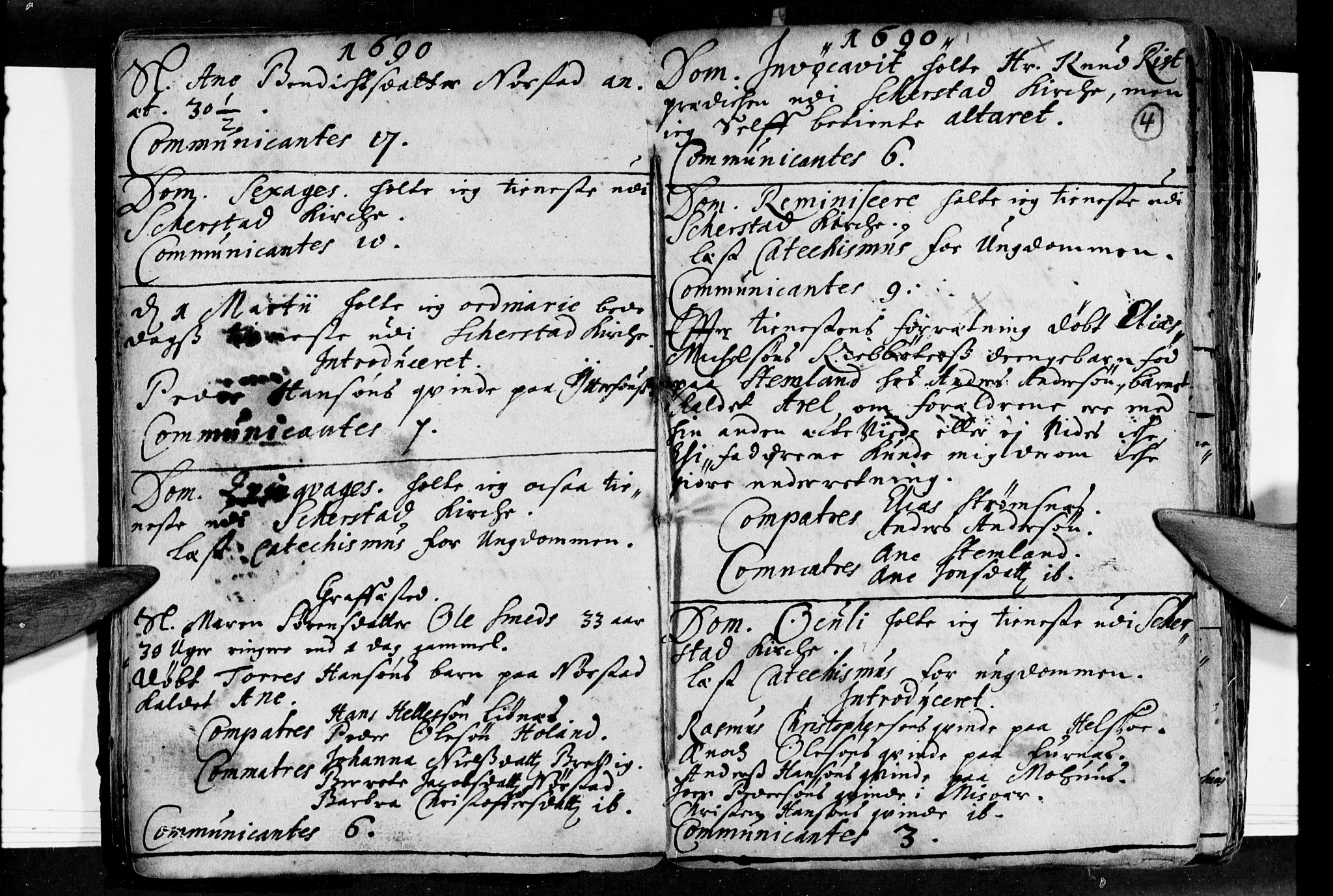 Ministerialprotokoller, klokkerbøker og fødselsregistre - Nordland, AV/SAT-A-1459/852/L0732: Parish register (official) no. 852A02, 1690-1699, p. 4