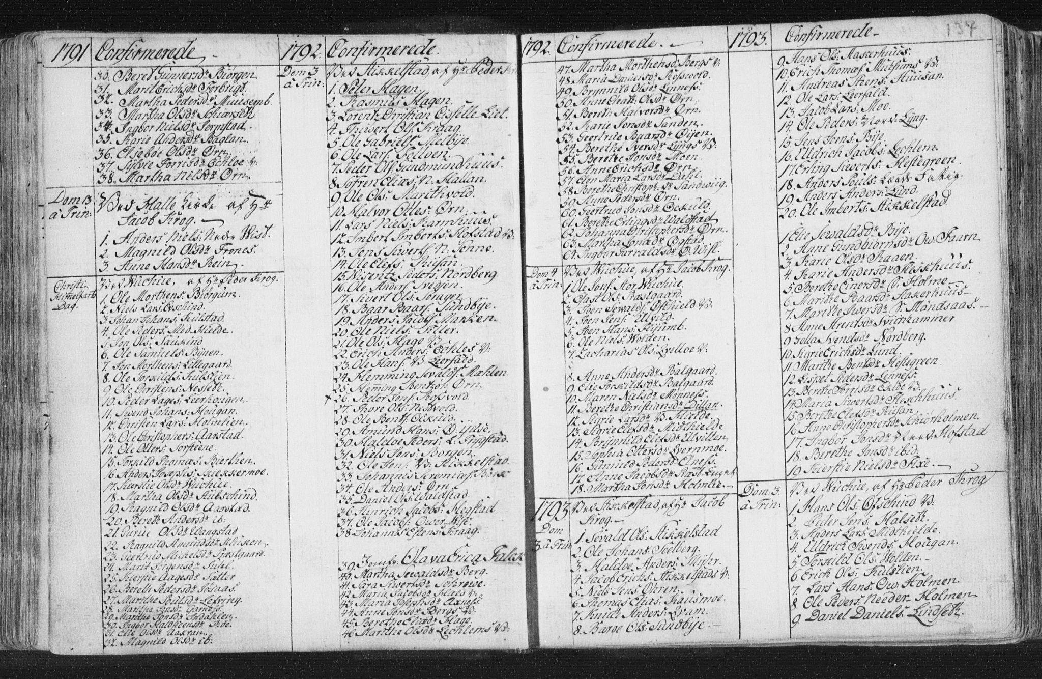 Ministerialprotokoller, klokkerbøker og fødselsregistre - Nord-Trøndelag, SAT/A-1458/723/L0232: Parish register (official) no. 723A03, 1781-1804, p. 134