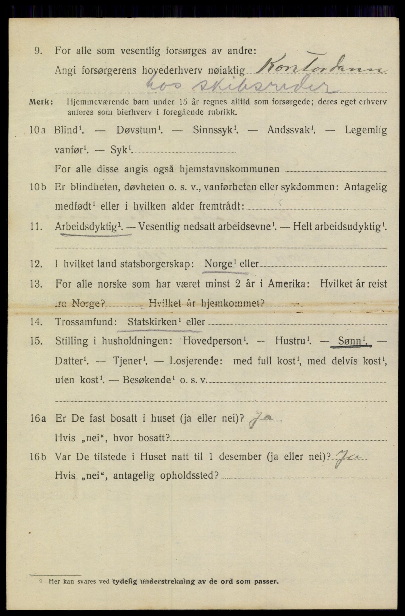 SAKO, 1920 census for Stathelle, 1920, p. 1060