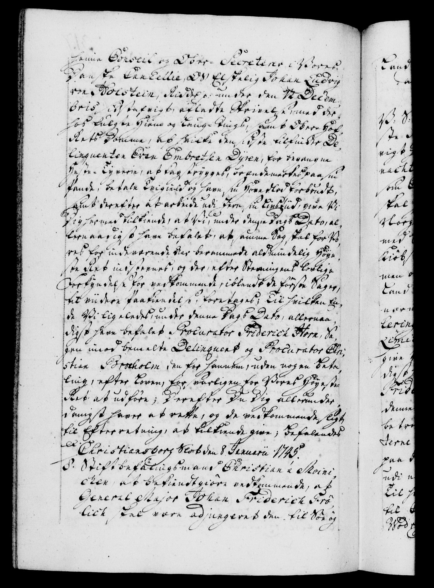 Danske Kanselli 1572-1799, AV/RA-EA-3023/F/Fc/Fca/Fcab/L0030: Norske tegnelser, 1744-1746, p. 317b